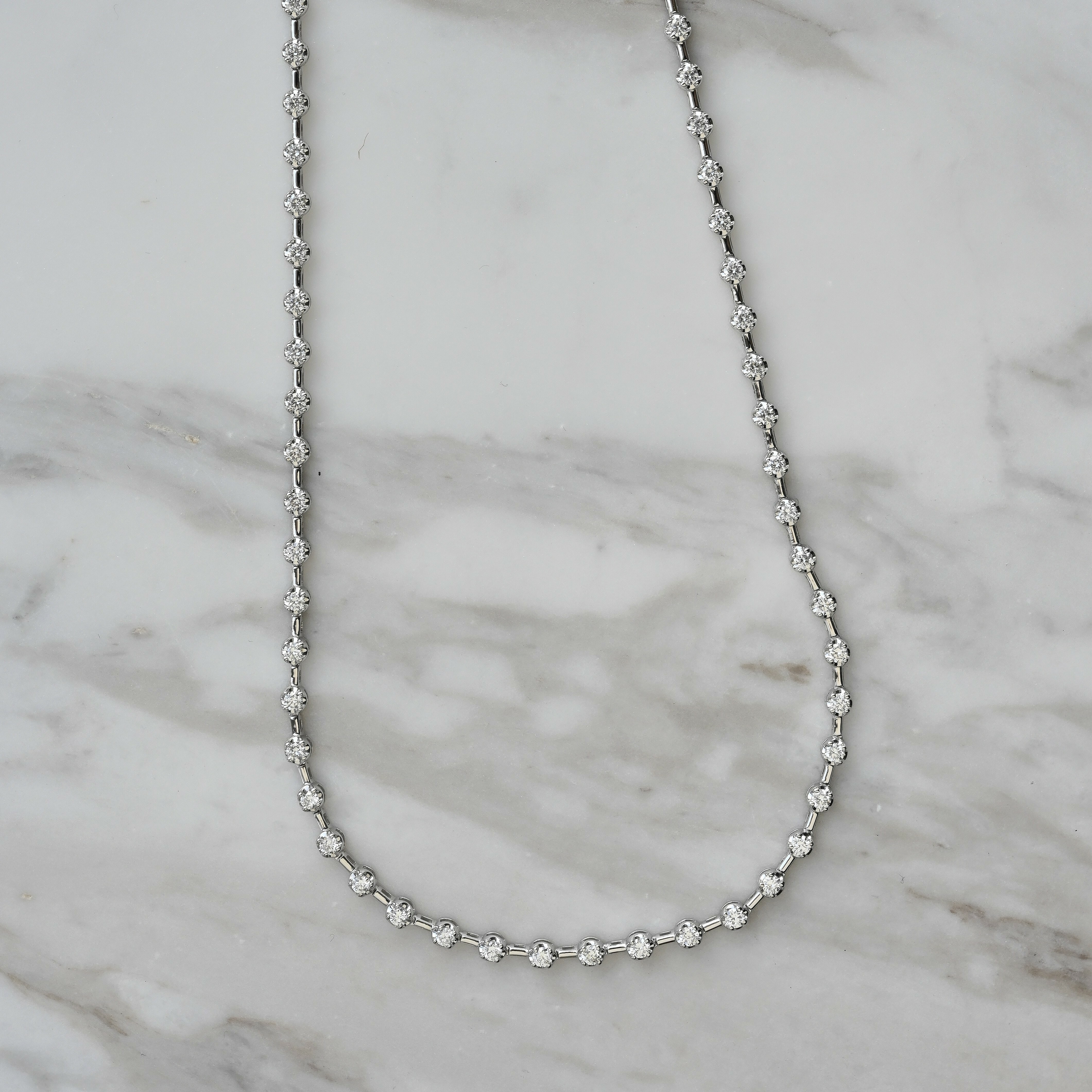 18K 2.0mm Diamond Tennis necklace