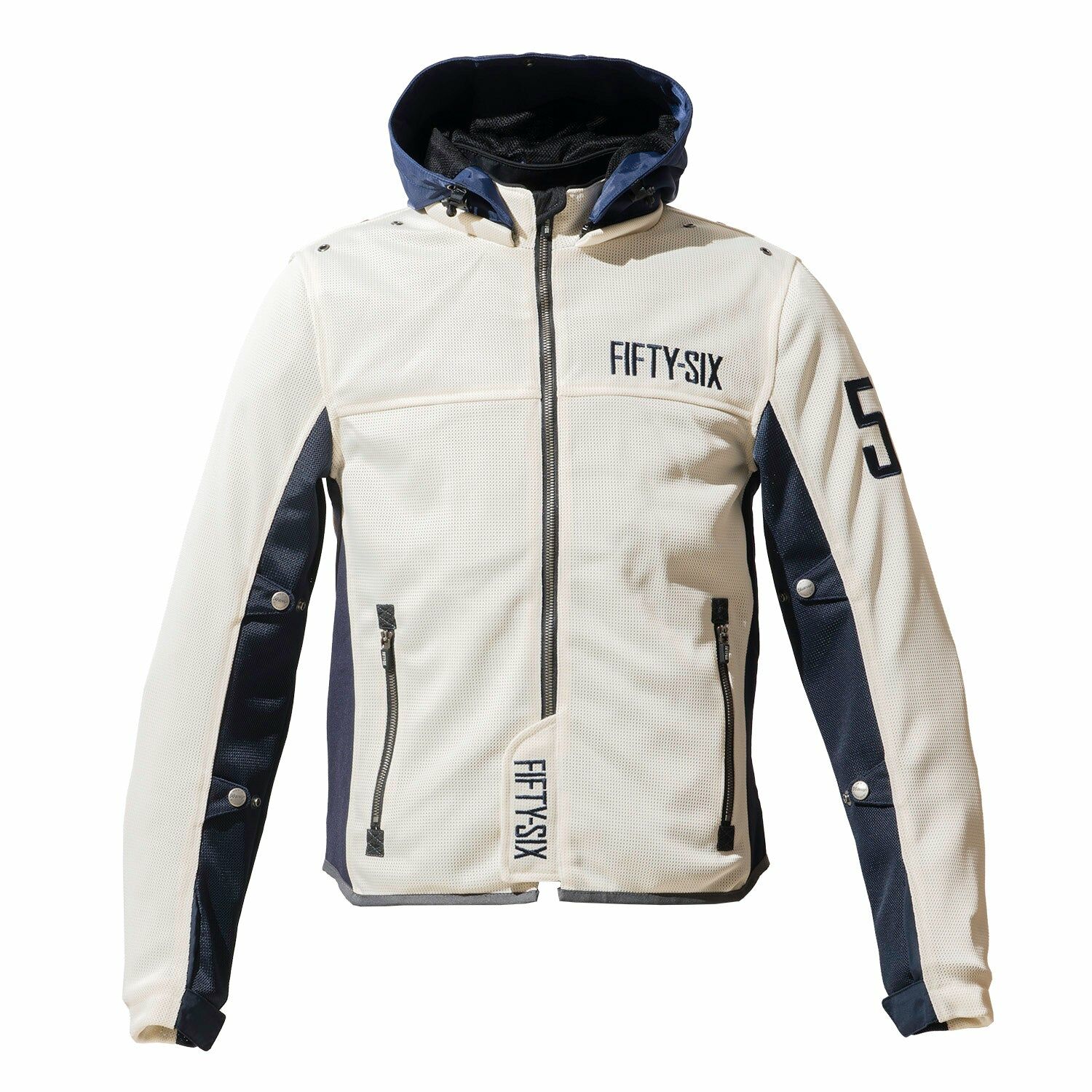 56DESIGN COLOR HOODIE MESH 外套，全網眼設計與撞色搭配，極致通風與安全防護