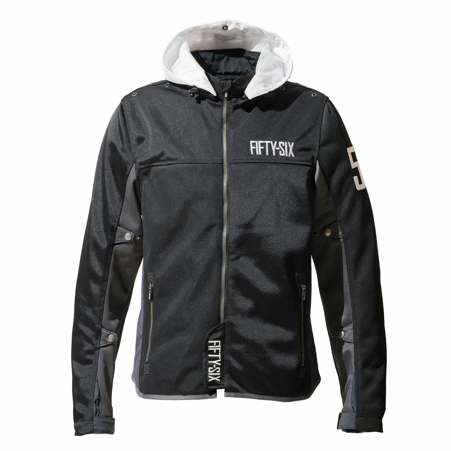 56DESIGN COLOR HOODIE MESH 外套，全網眼設計與撞色搭配，極致通風與安全防護