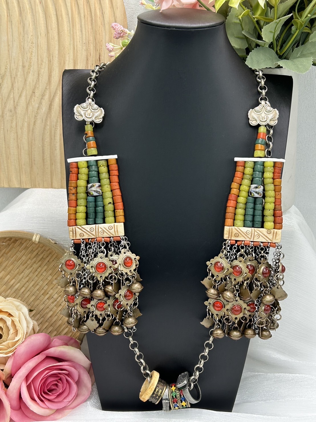 W-No.28 貿易老珠掛鏈90cm