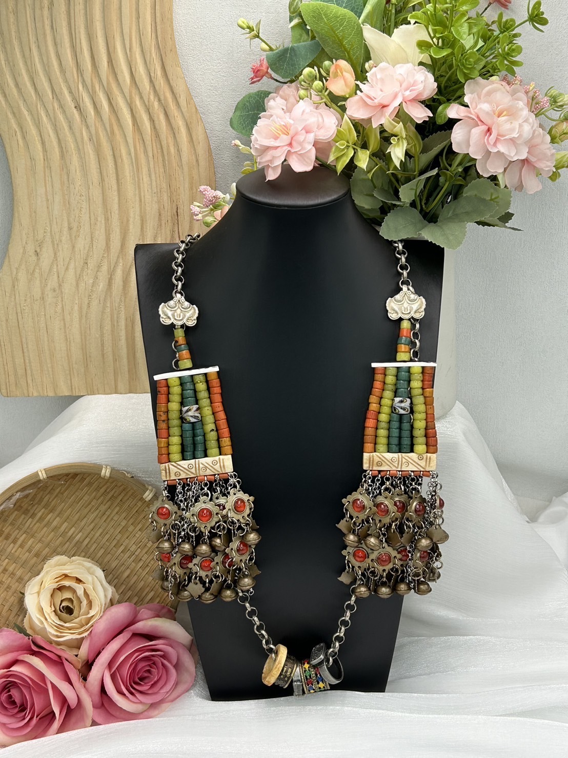 W-No.28 貿易老珠掛鏈90cm