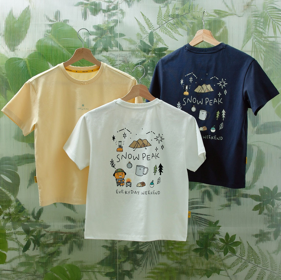 【OWN】Snow Peak X Kakao Friends KIDs 短袖上衣 兒童 小孩限定 露營 戶外 涼感 快乾 短TEE 深藍 白色 黃色 S25MKFTS98