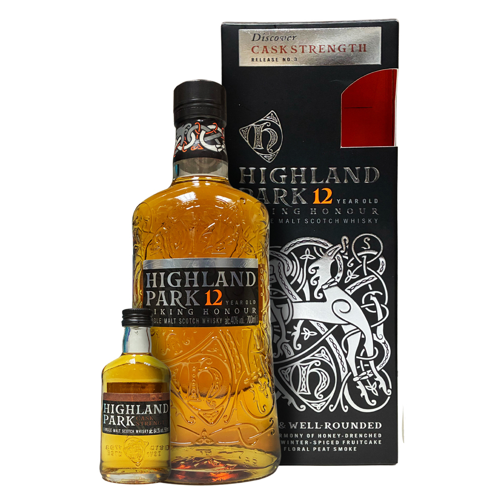 Highland Park 12 Years Old Viking Honour 40% (禮盒附送 50ml Cask Strength 63.9%)