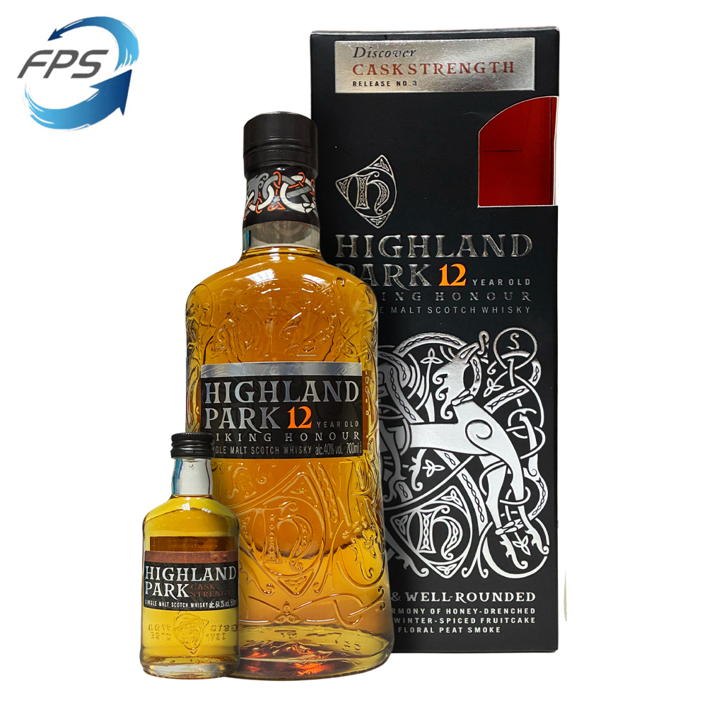 Highland Park 12 Years Old Viking Honour 40% (禮盒附送 50ml Cask Strength 63.9%)