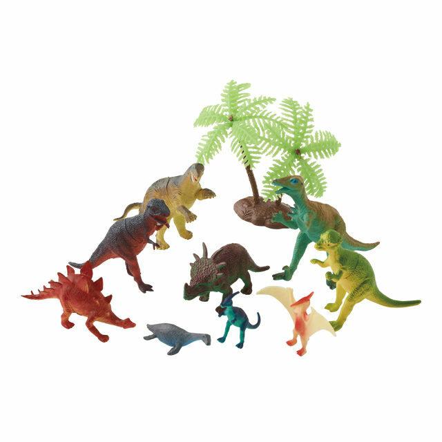 【Smart Angel】Dinosaur Figures Bucket Set (9 Dinosaurs + 1 Tree) 10-Piece Set (3Y+)