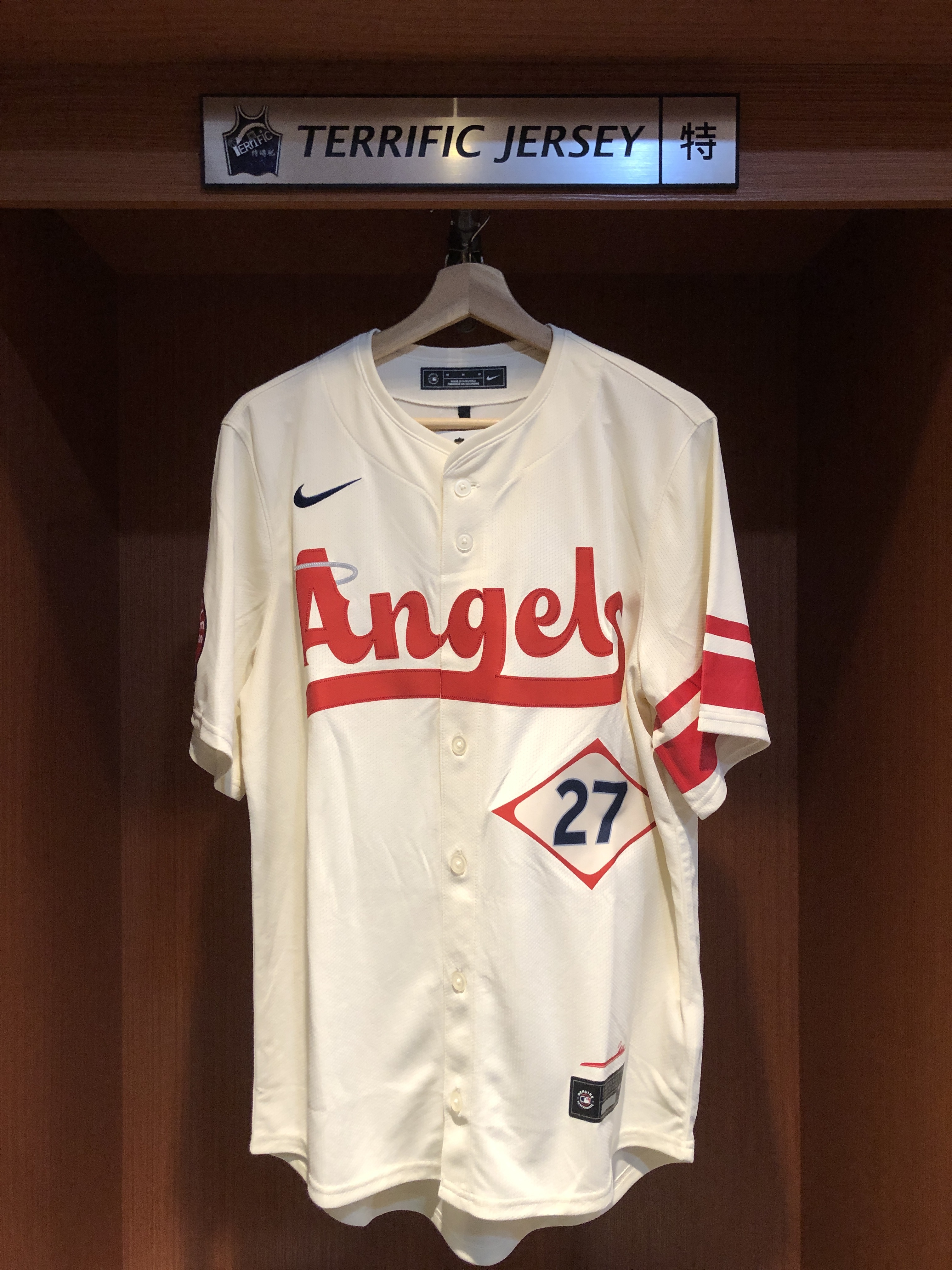 MLB球衣 Mike Trout 洛杉磯天使城市 Nike Limited Player Name Jersey 球迷版 熱轉印 全新