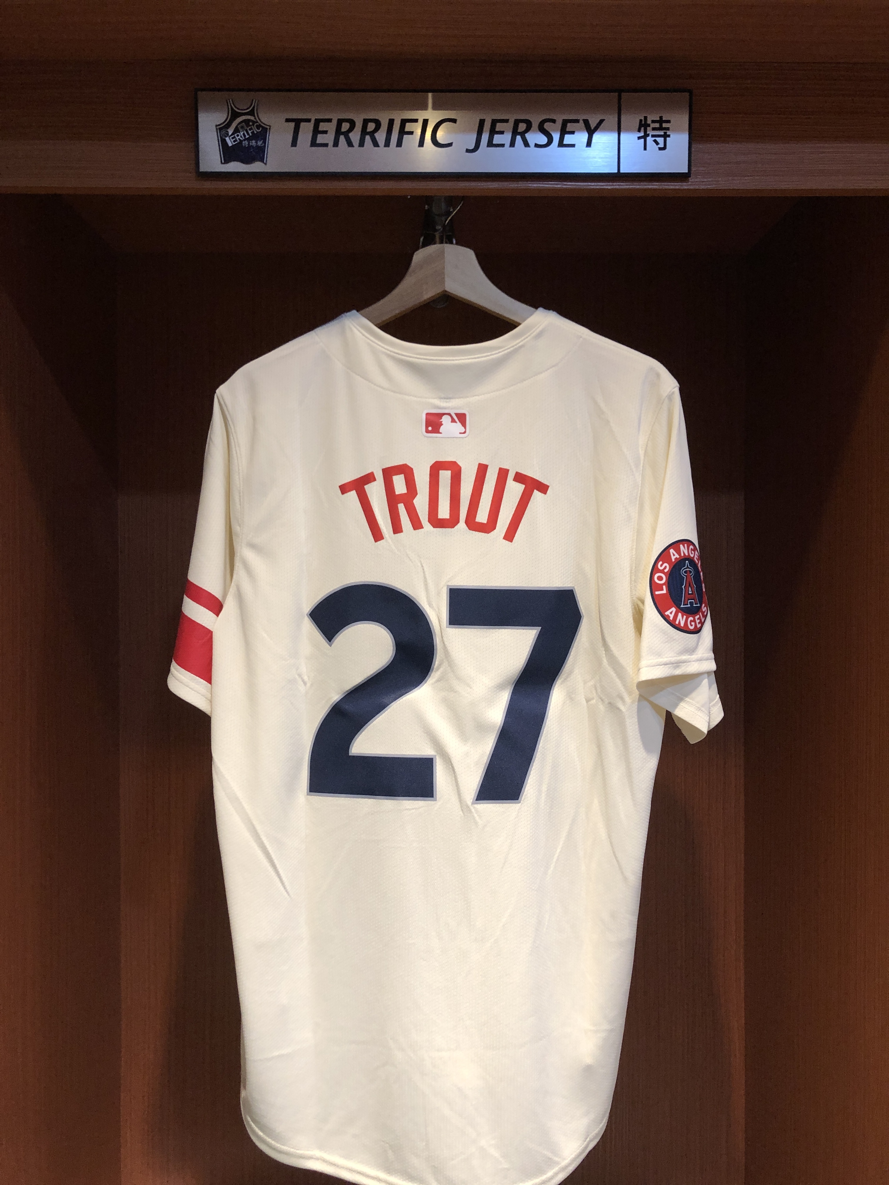 MLB球衣 Mike Trout 洛杉磯天使城市 Nike Limited Player Name Jersey 球迷版 熱轉印 全新