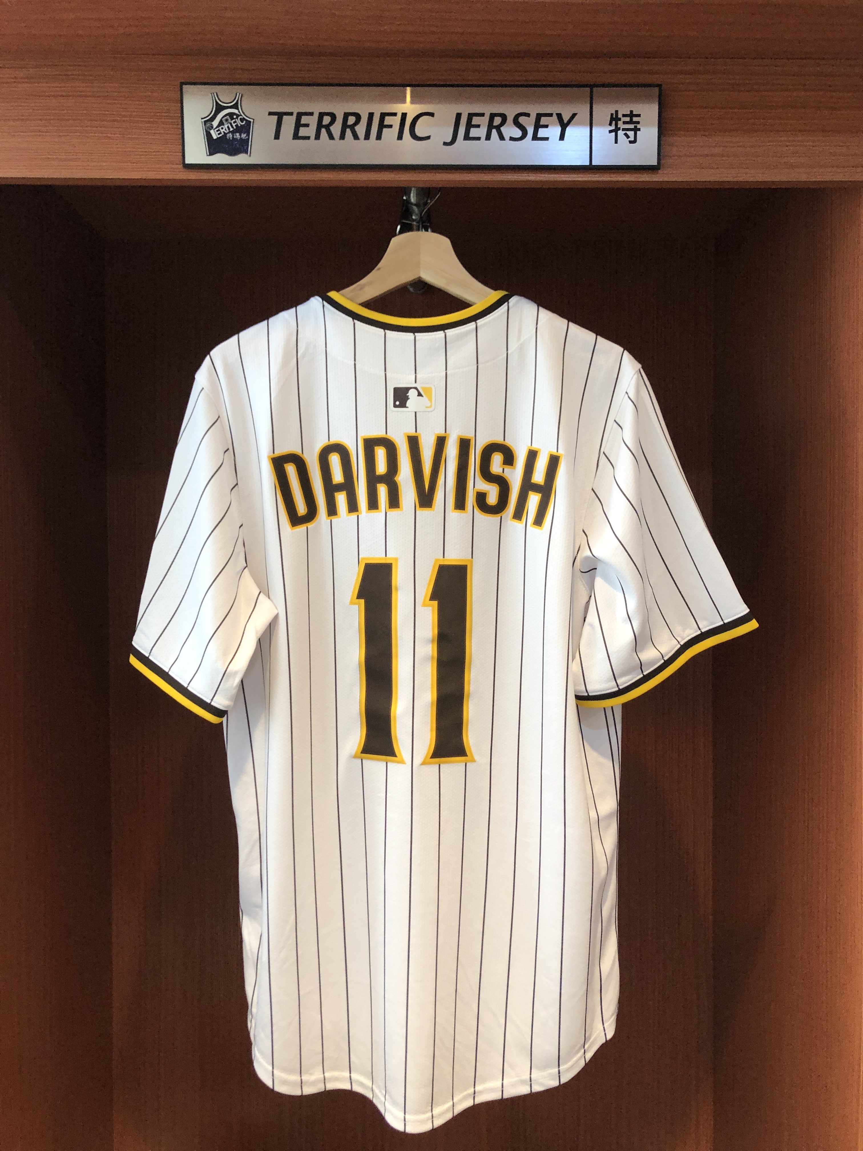 MLB球衣 Yu Darvish 聖地牙哥教士白條紋 達比修有 Nike Limited Player Name Jersey 球迷版 熱轉印 全新