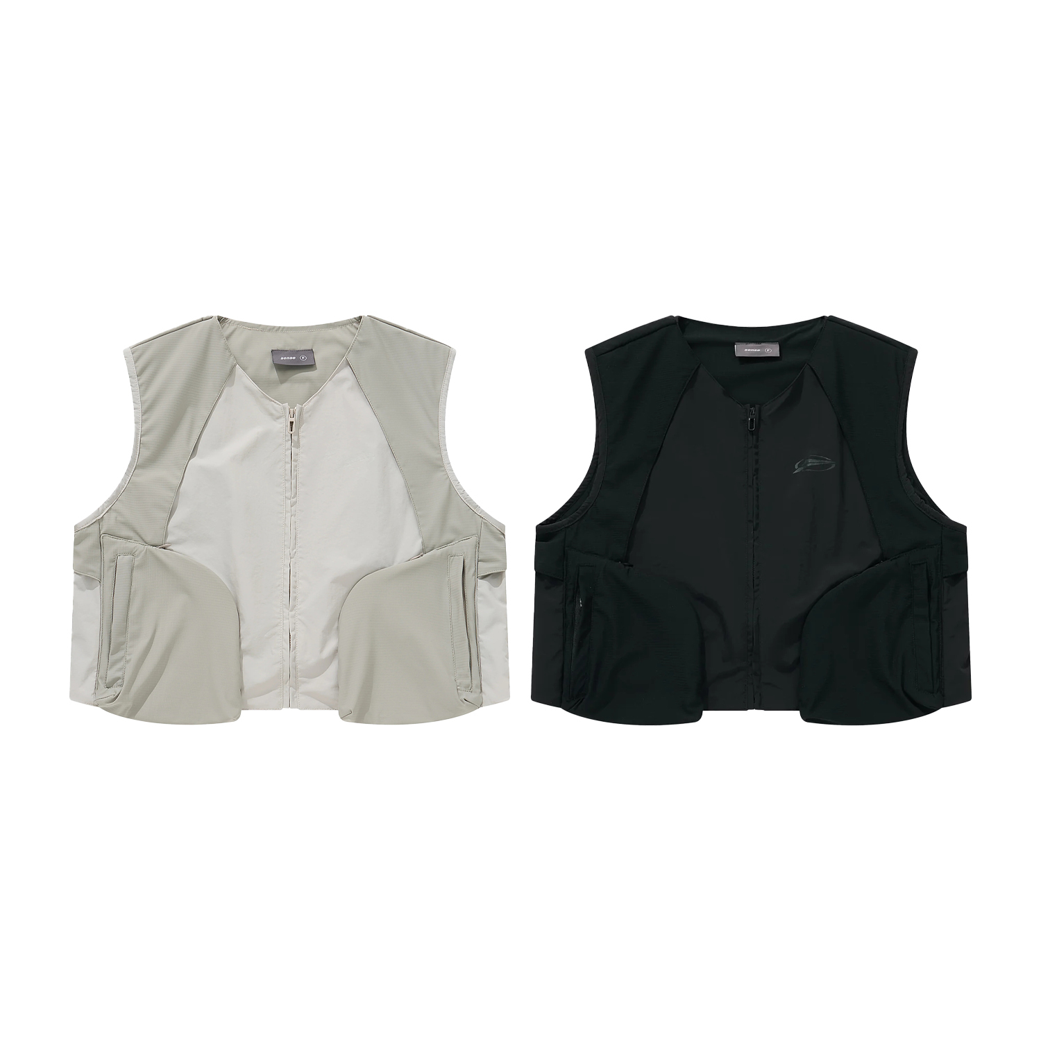 【車庫服飾】sense Paneled Dart Vest【L25-12】/ 女裝短版弧形機能背心