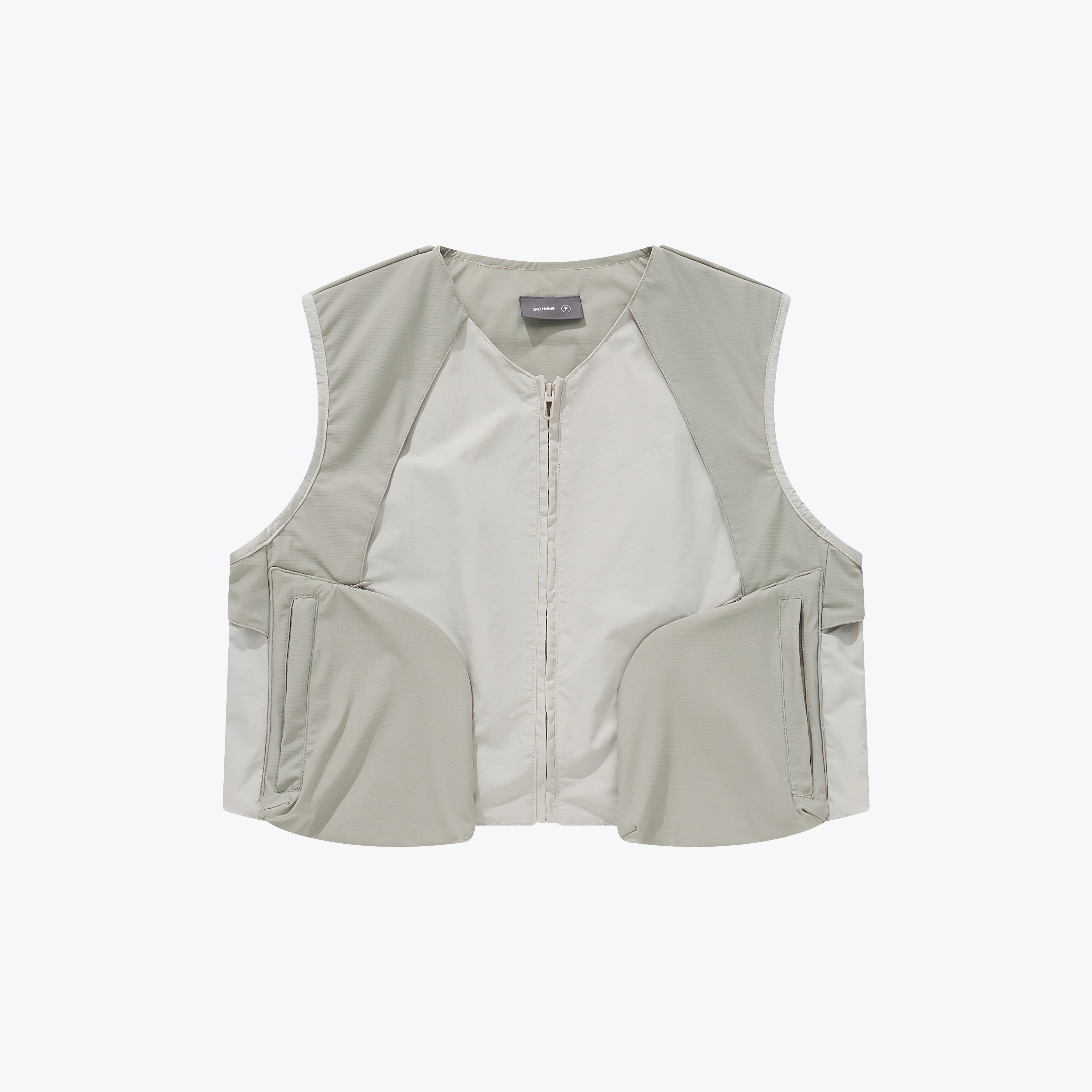 【車庫服飾】sense Paneled Dart Vest【L25-12】/ 女裝短版弧形機能背心