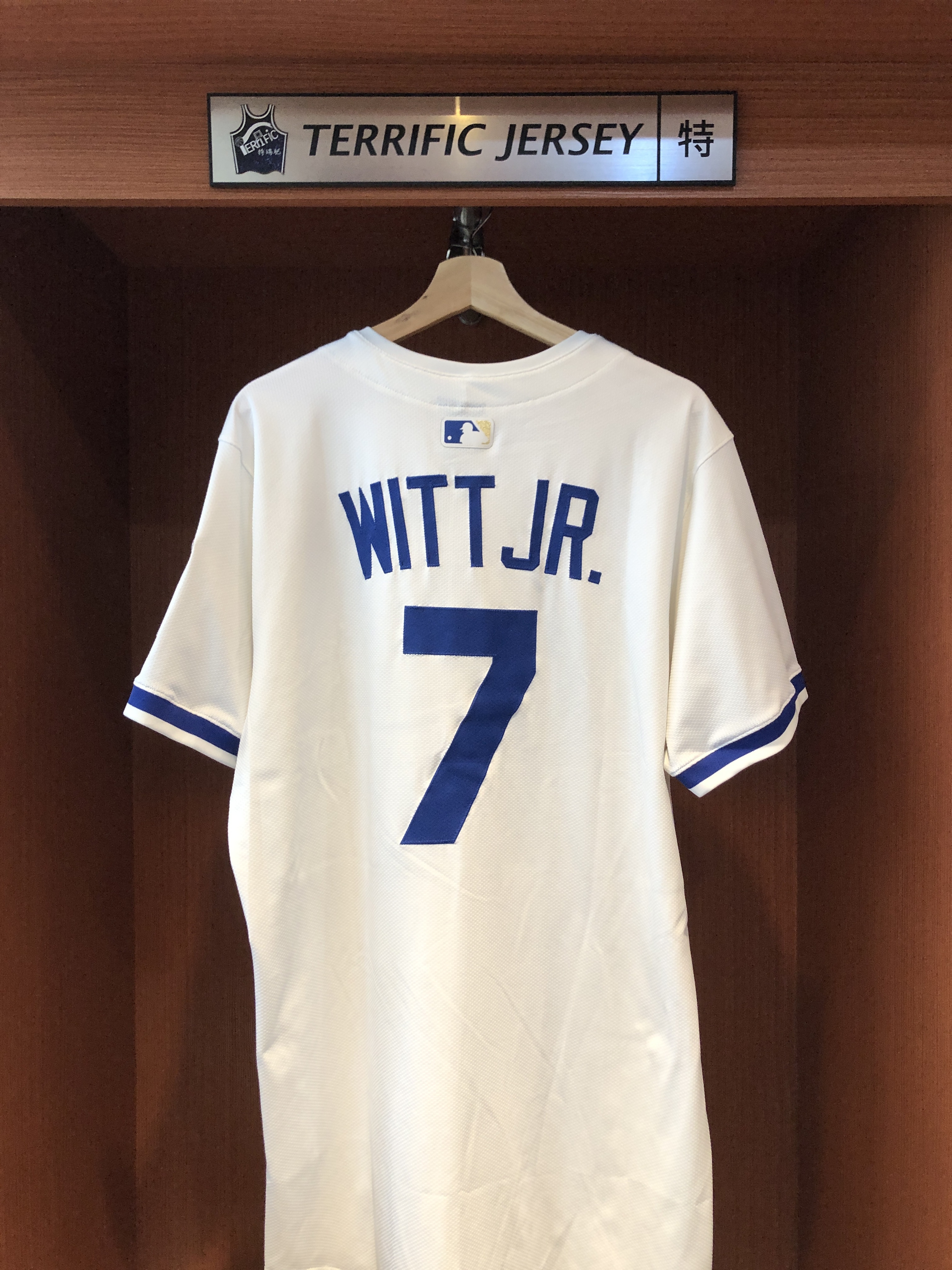 MLB球衣 Bobby Witt Jr. 堪薩斯市皇家白 Nike Elite Player Name Jersey 球員版 電繡 全新