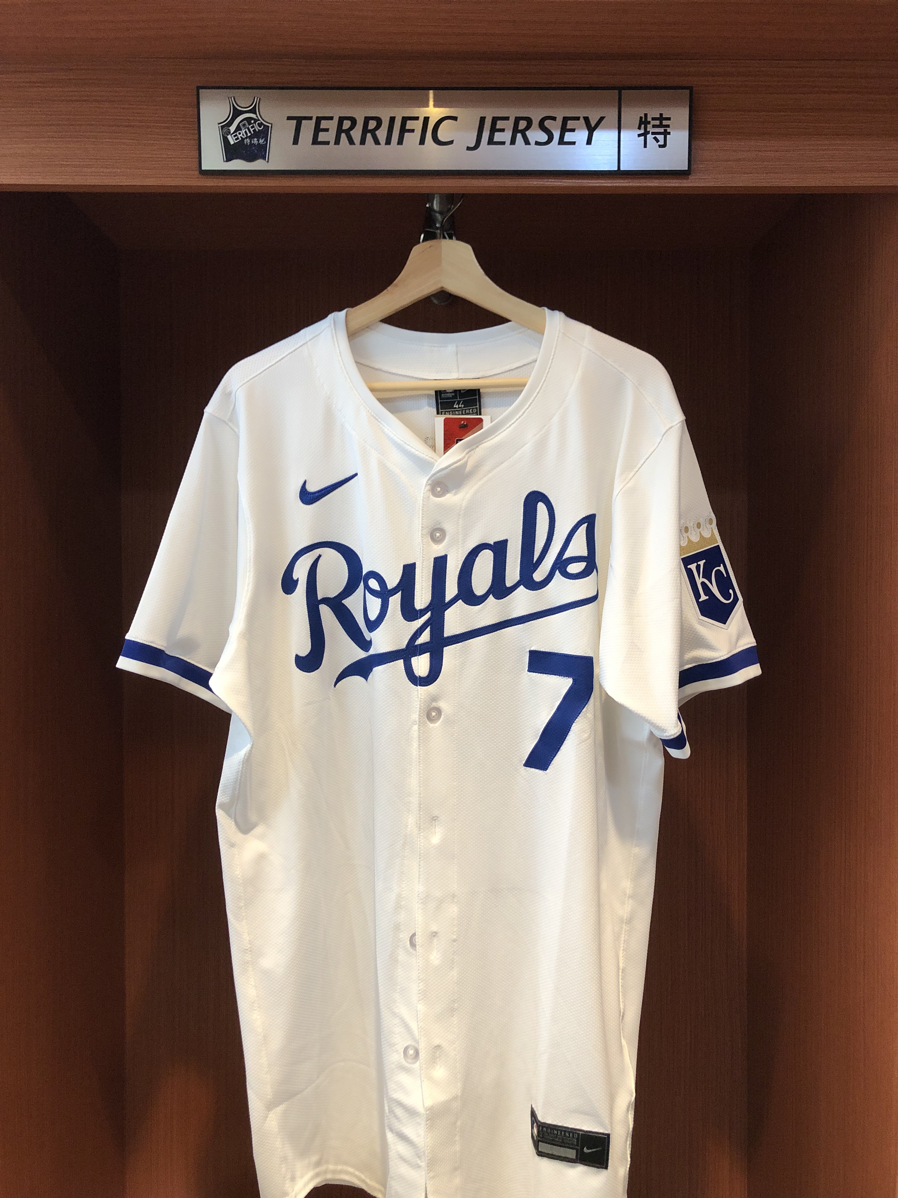 MLB球衣 Bobby Witt Jr. 堪薩斯市皇家白 Nike Elite Player Name Jersey 球員版 電繡 全新