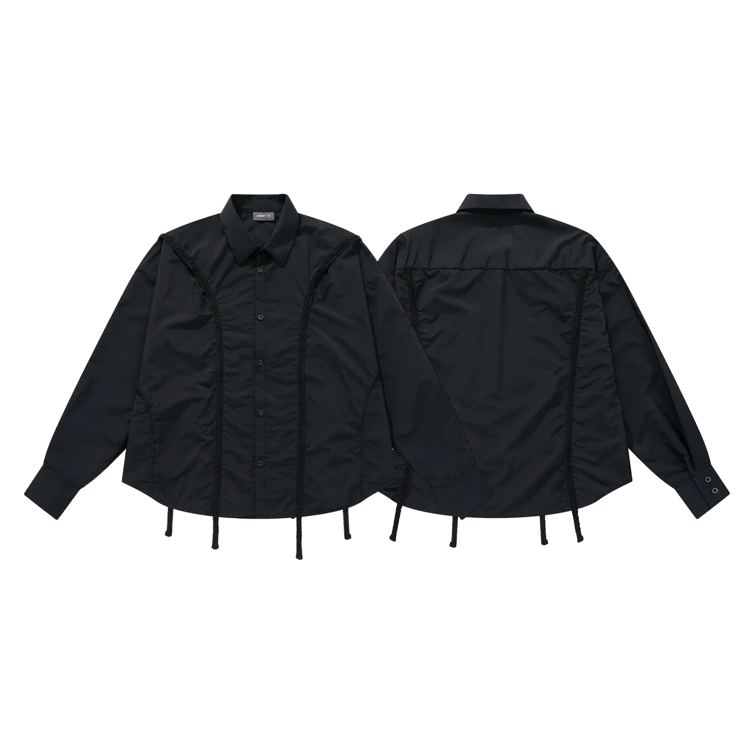 【車庫服飾】sense Chest Hole Oversize Shirt【L25-22】/ 立體裁剪分割線長袖襯衫