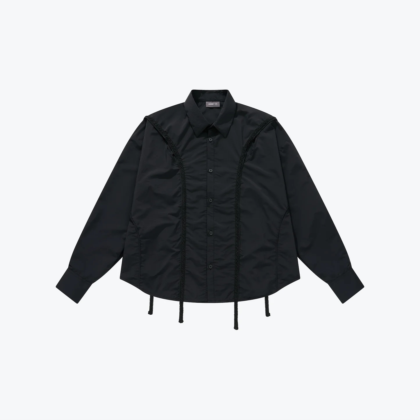 【車庫服飾】sense Chest Hole Oversize Shirt【L25-22】/ 立體裁剪分割線長袖襯衫