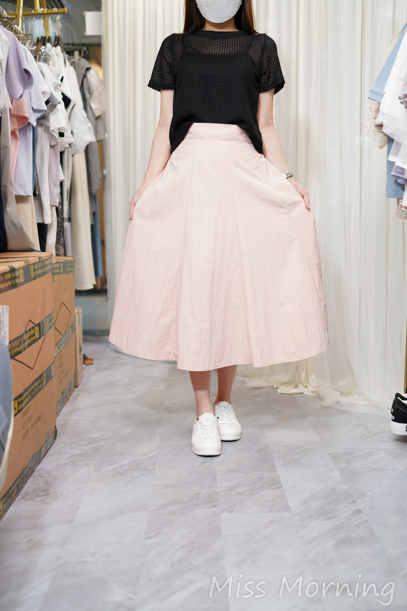 洞洞款一套2件(14543)&傘形風衣裙(33937)