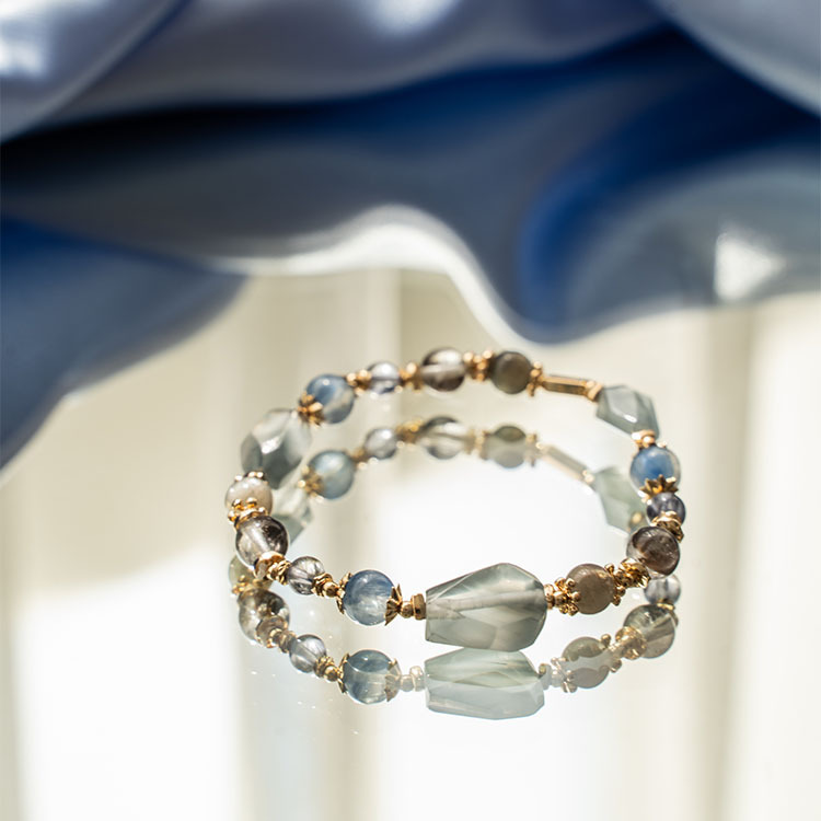 病態的習慣：灰藍兔毛｜玉化藍晶石｜堇青石｜黑銀鈦｜星輝骨幹