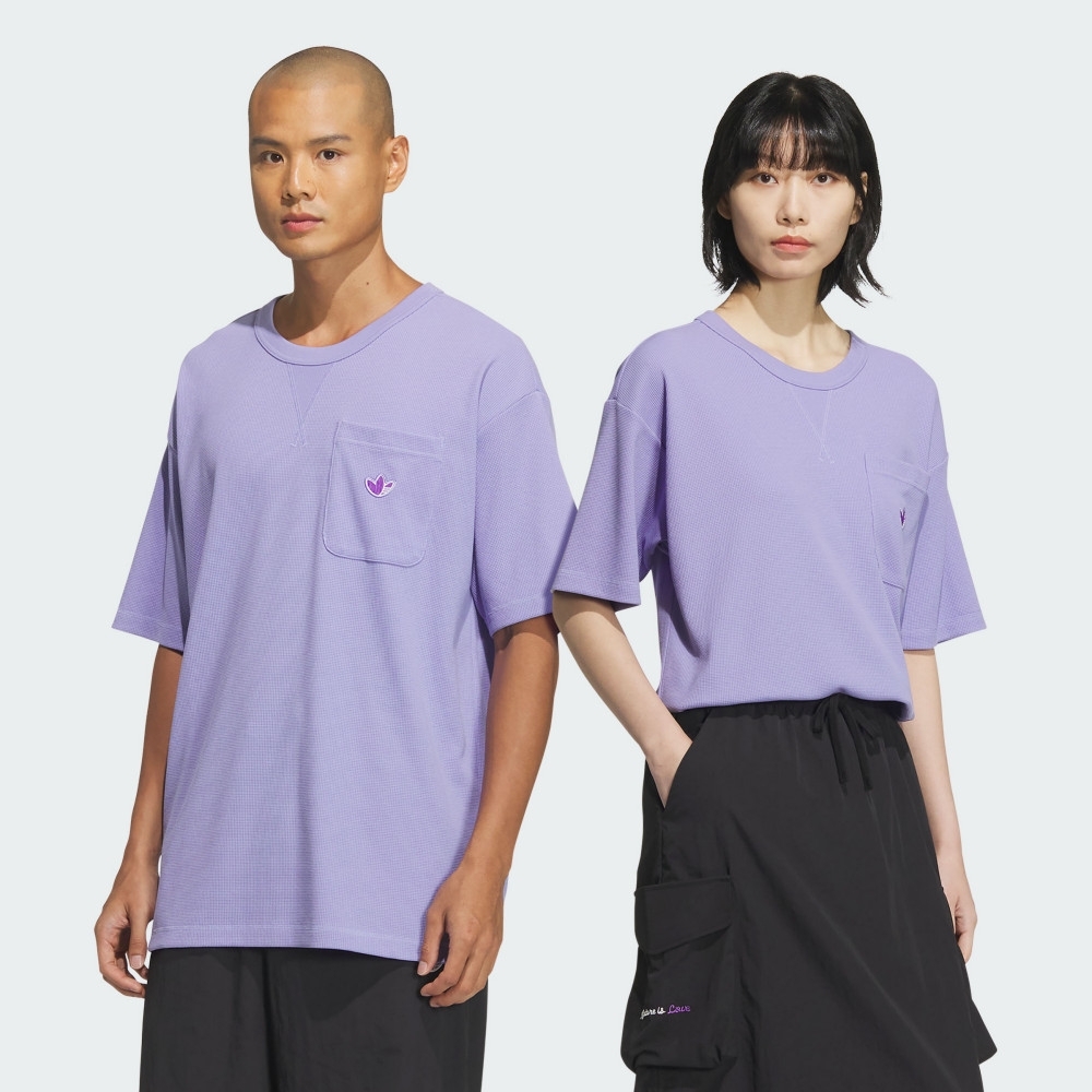 【 adidas CVD TEE SS U2 華夫格短TEE - 紫 】