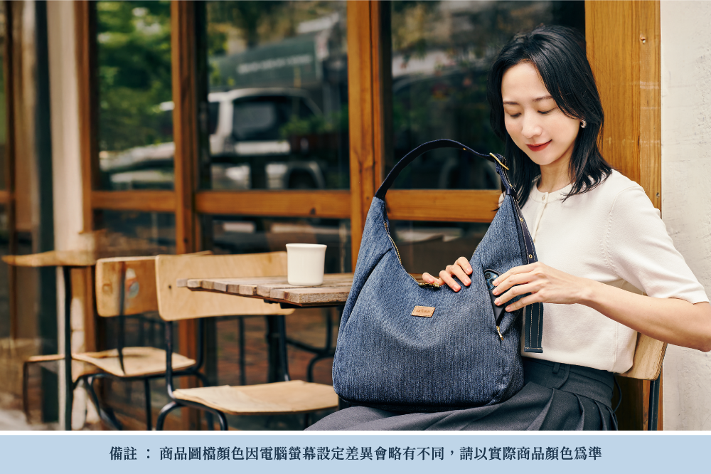 satana-Denim 弯月单肩包-深丹宁蓝-SDNN0260-234