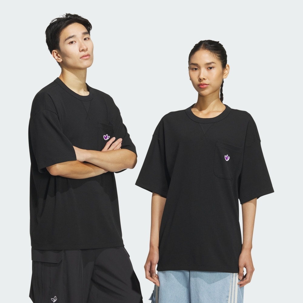 【 adidas CVD TEE SS U2 華夫格短TEE - 黑 】