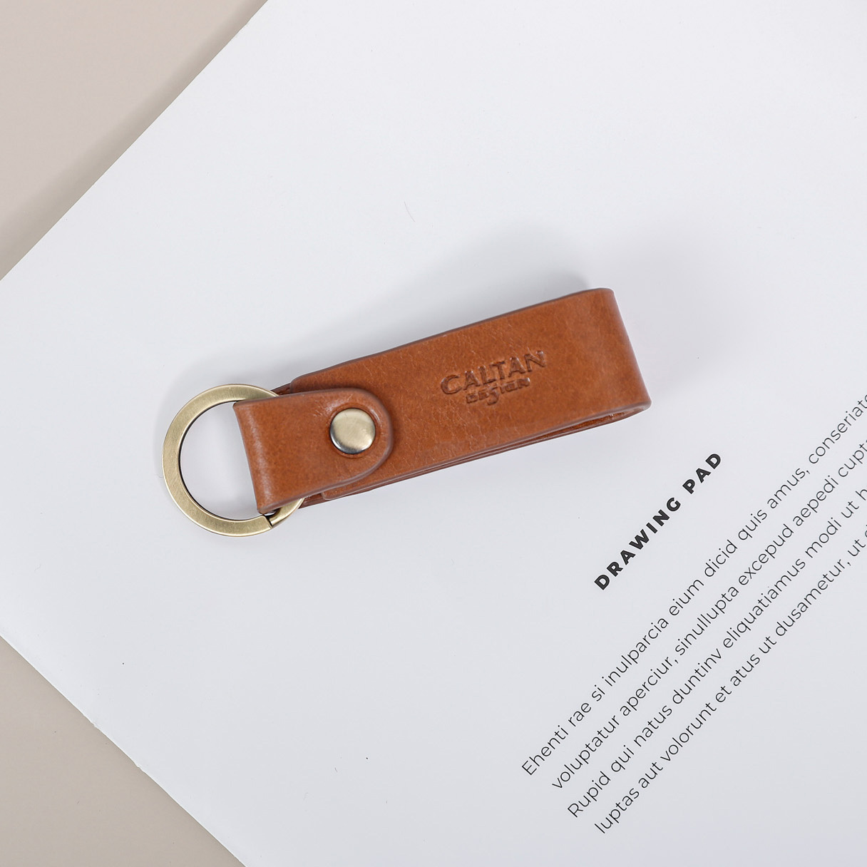 真皮長折鑰匙圈-七色(2219)