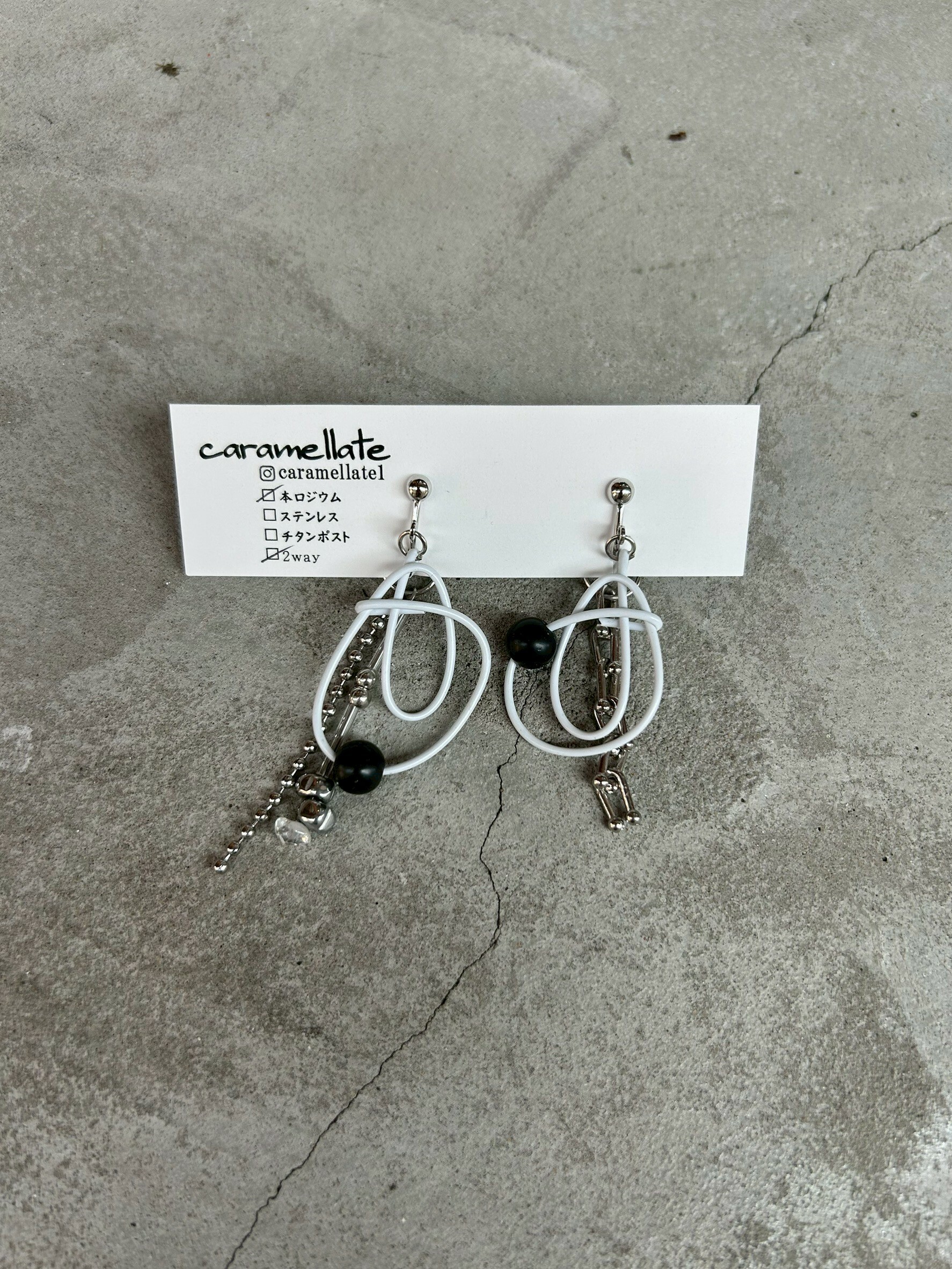 [caramellate] 兩用 | 電線耳環 | 耳夾 | NO.49