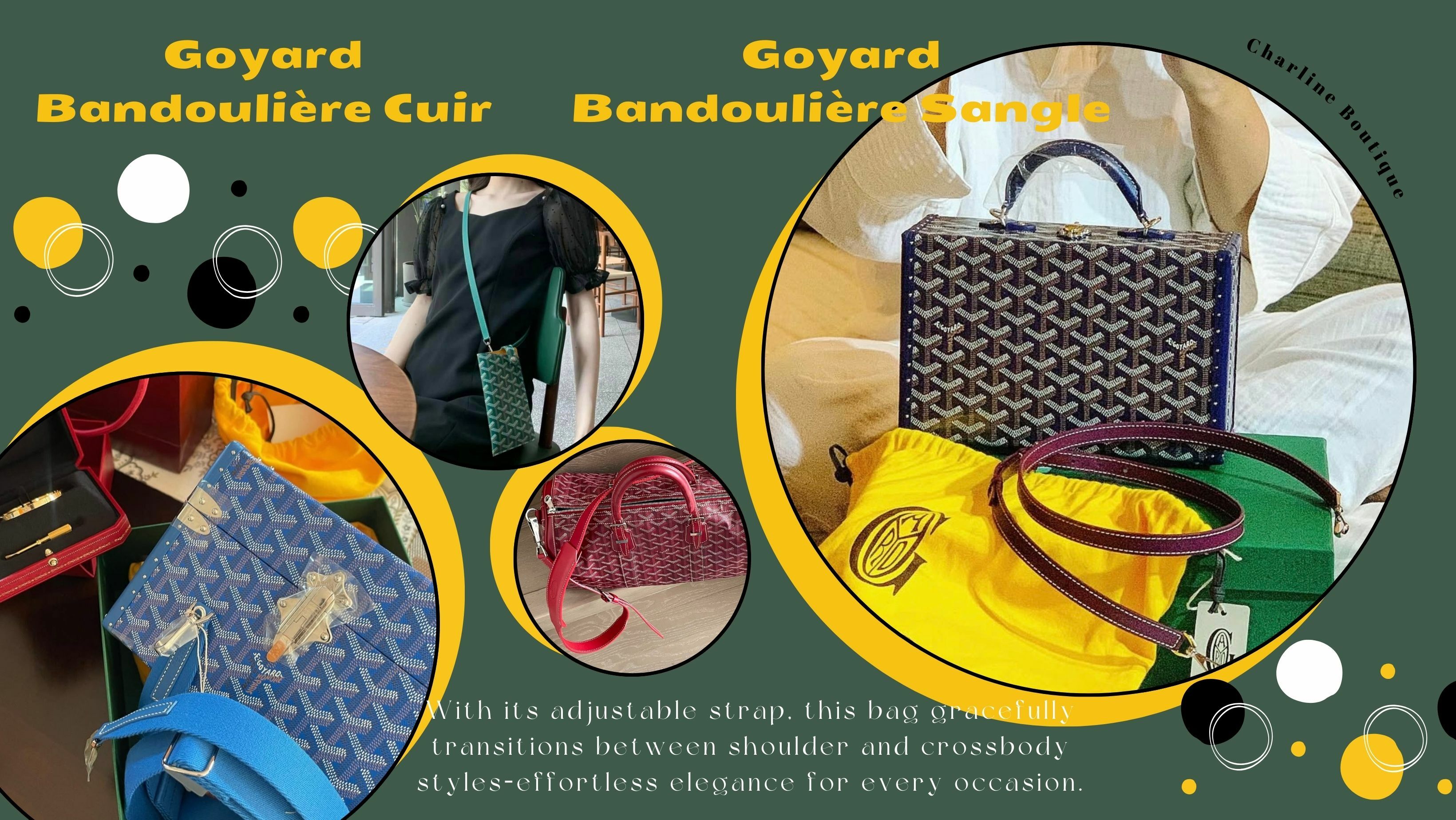 當說到 Goyard，許多人腦海中立刻浮現的可能是經典 Y 字老花、低調卻辨識度極高的 Saint Louis 或 Anjou 托特包。不過您是否發現，其實這個法國百年品牌在包款配件上的表現也相當精彩？其中最值得關注的，就是他們推出的可替換式背帶系列。不論是為了讓包包更好揹，還是想為穿搭增添層次感，Goyard 背帶都提供了兼具美感與實用性的絕佳選擇。這篇文章將帶您一次認識 Goyard 的四款經典背帶，包含兩大材質系列與 PM／MM 兩種尺寸，幫助您找到最適合自己風格的那一條。