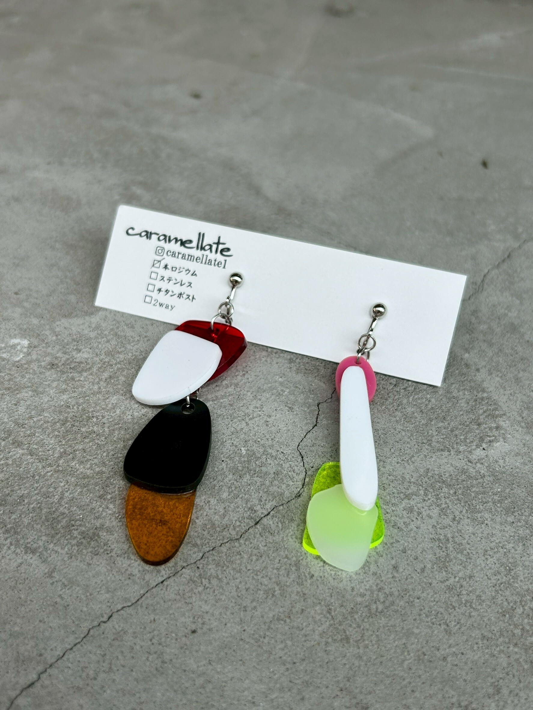 [caramellate] 壓克力耳環 | 耳夾 | NO.52