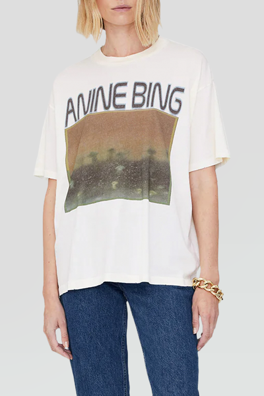 Anine Bing｜CADE 復古暈染蘑菇印花T恤