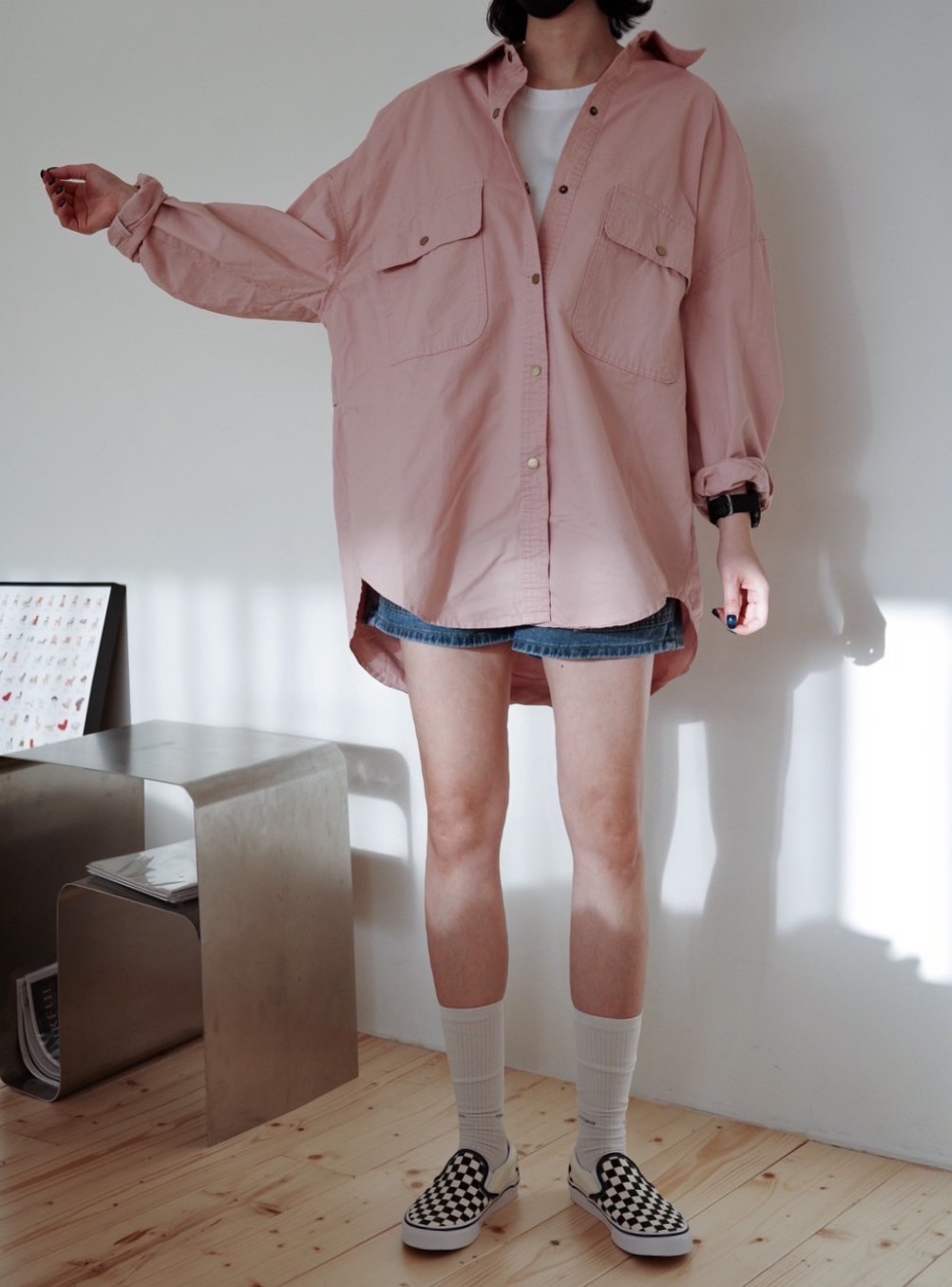 春夏新款/雙口袋長版襯衫 MANIFEST正韓🇰🇷