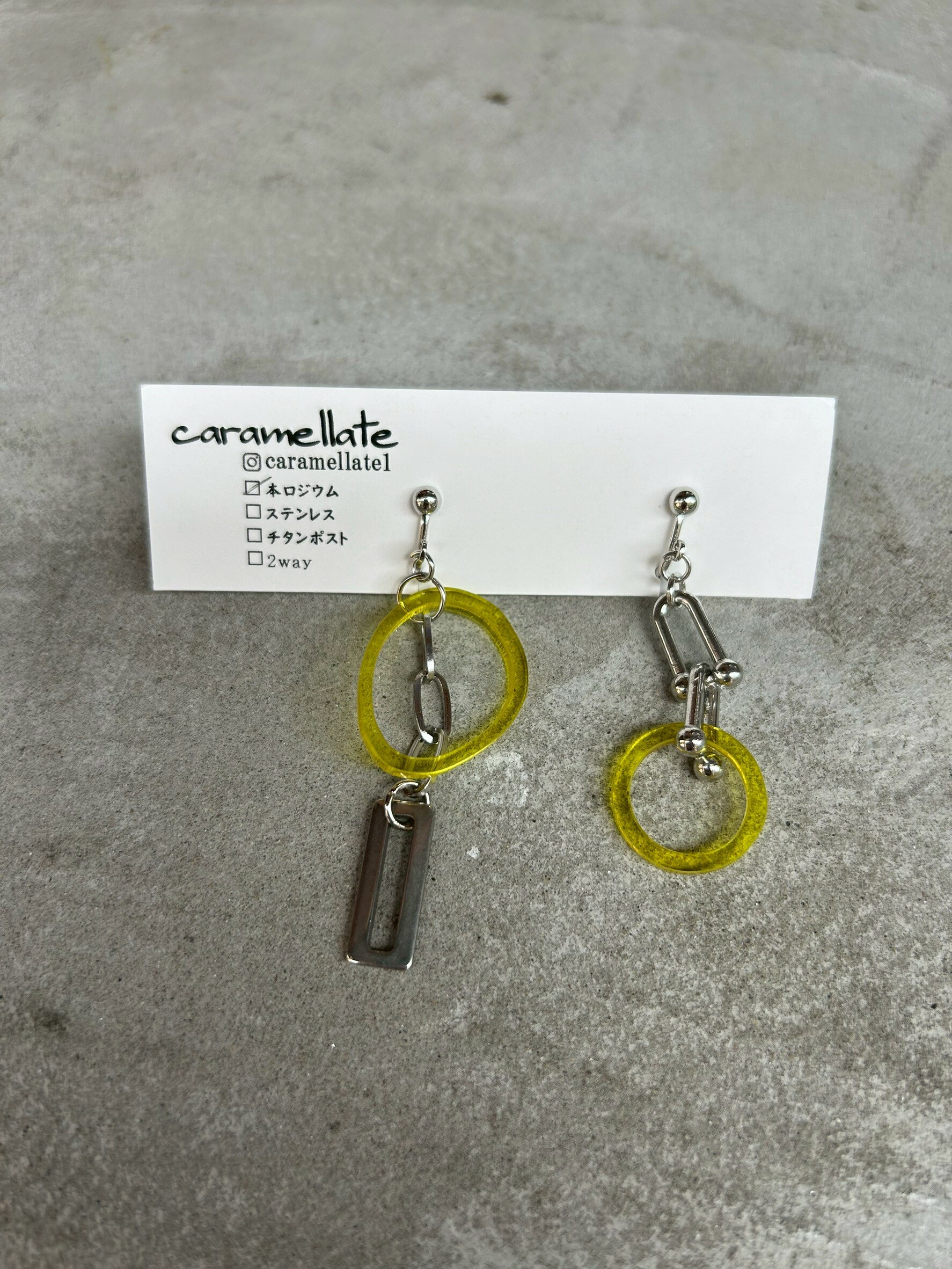 [caramellate] 壓克力耳環 | 耳夾 | NO.58