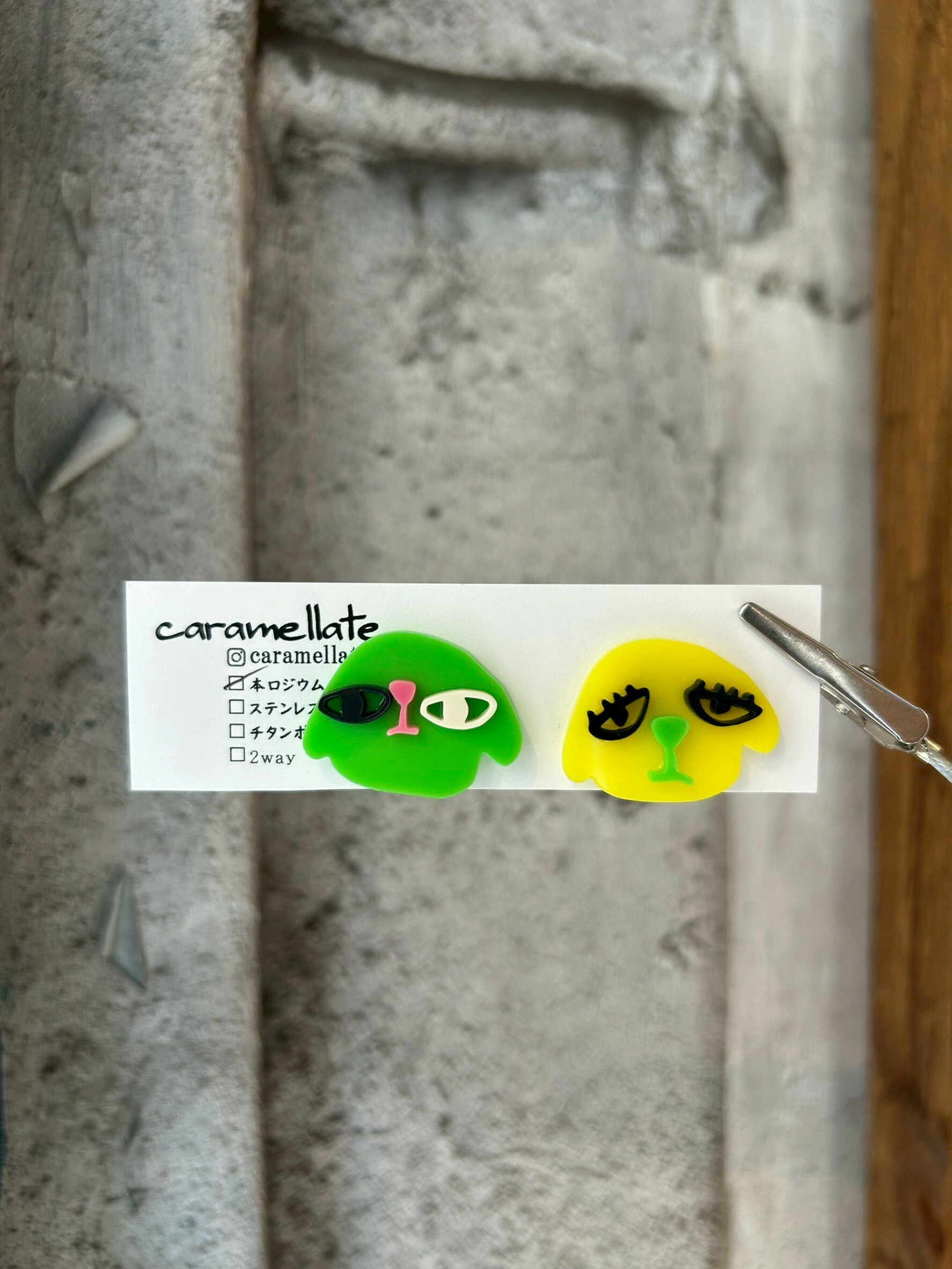 [caramellate] 怪趣表情耳環 | 耳夾 | NO.64