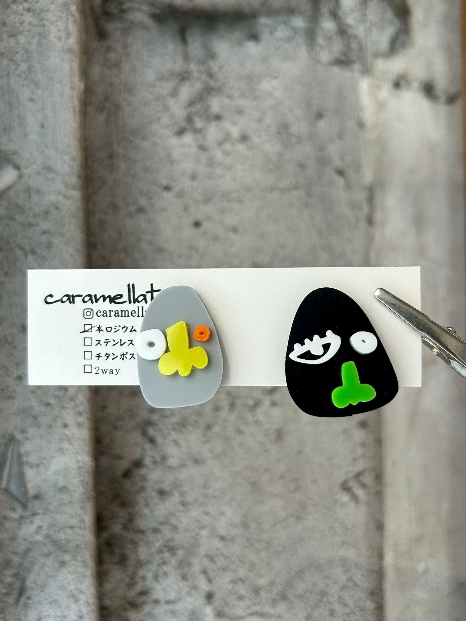 [caramellate] 怪趣表情耳環 | 耳夾 | NO.65