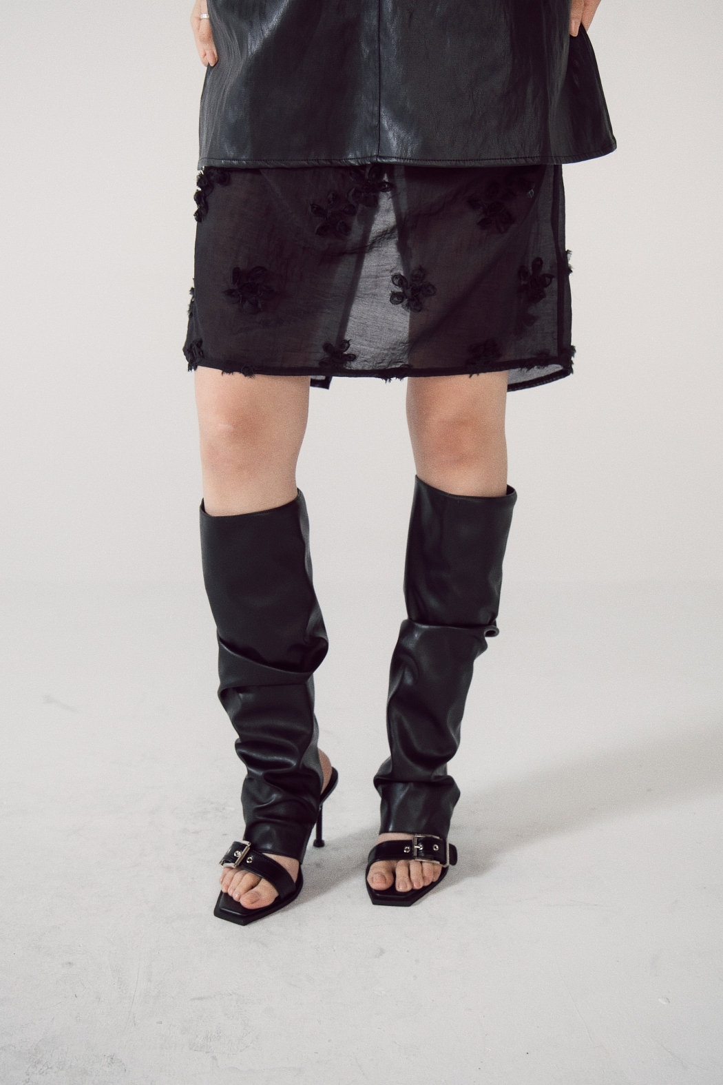 【穿拍樣品】兩穿皮帶釦跟鞋