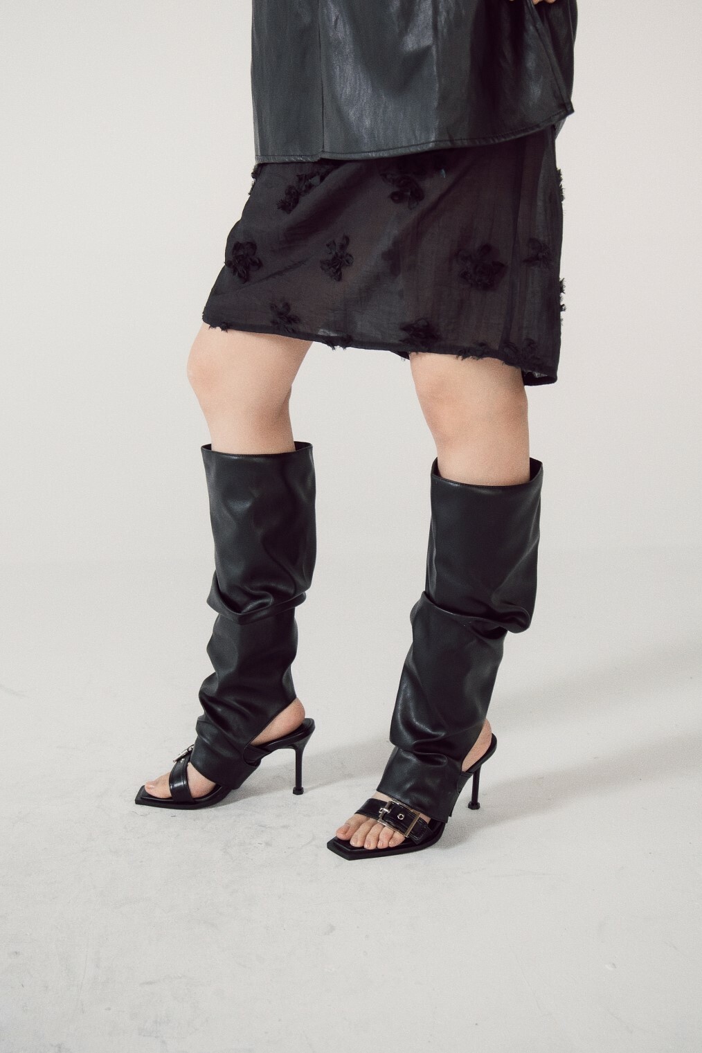 【穿拍樣品】兩穿皮帶釦跟鞋