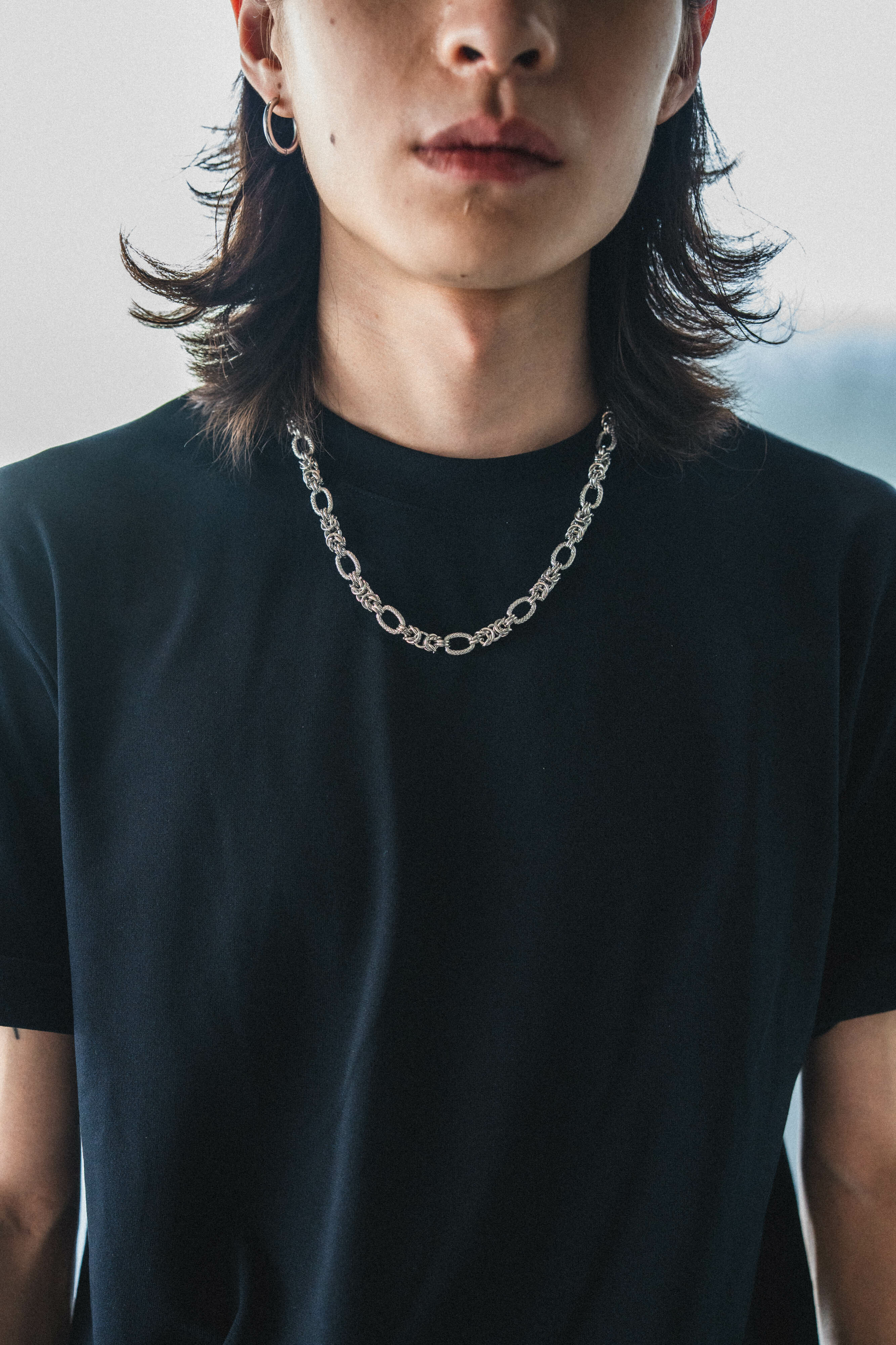 【BLUZ MADE 】| BM11 金屬細紋環節項鍊