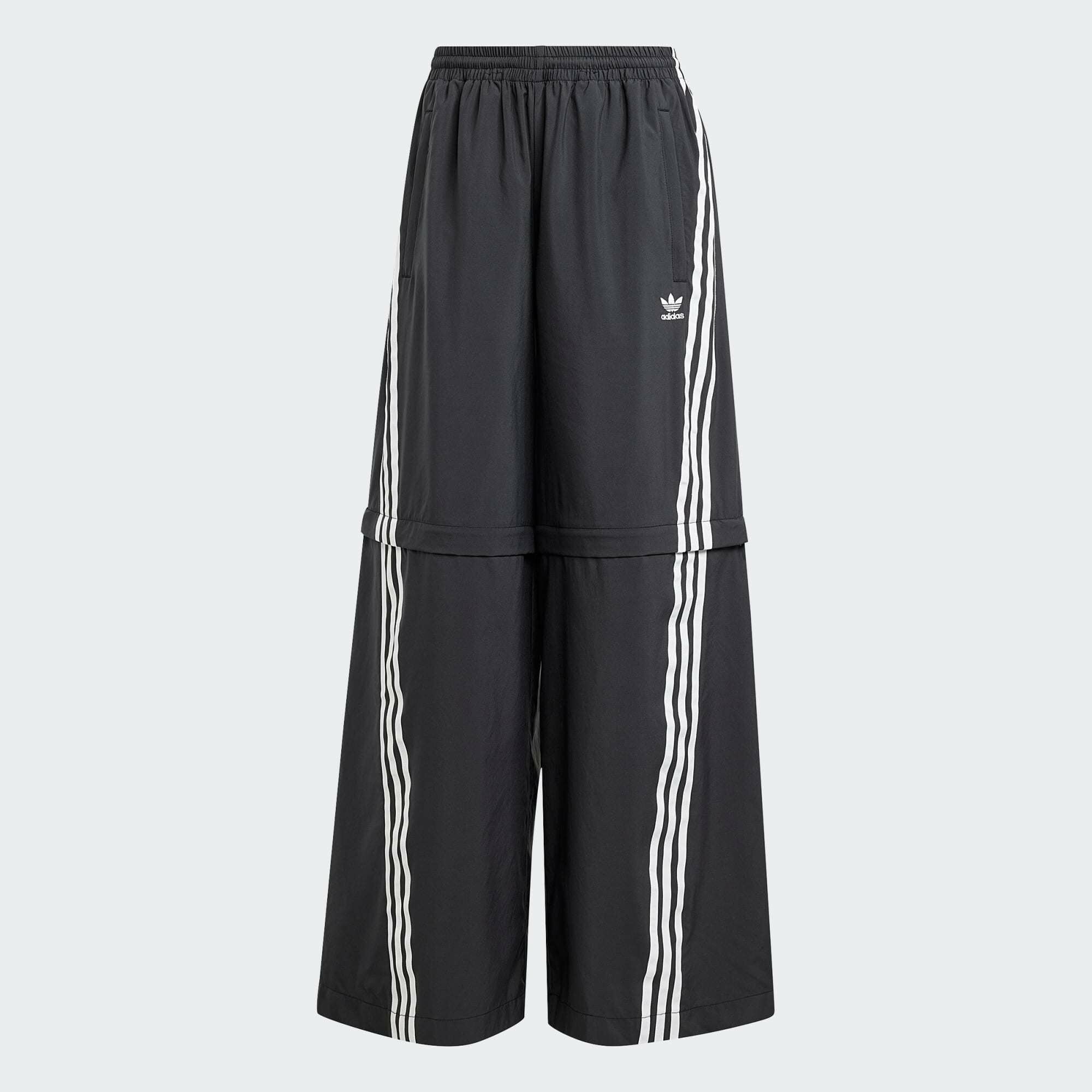 【 adidas OVZD ZIP OFF TP 拉鍊可拆式長褲 - 黑 】