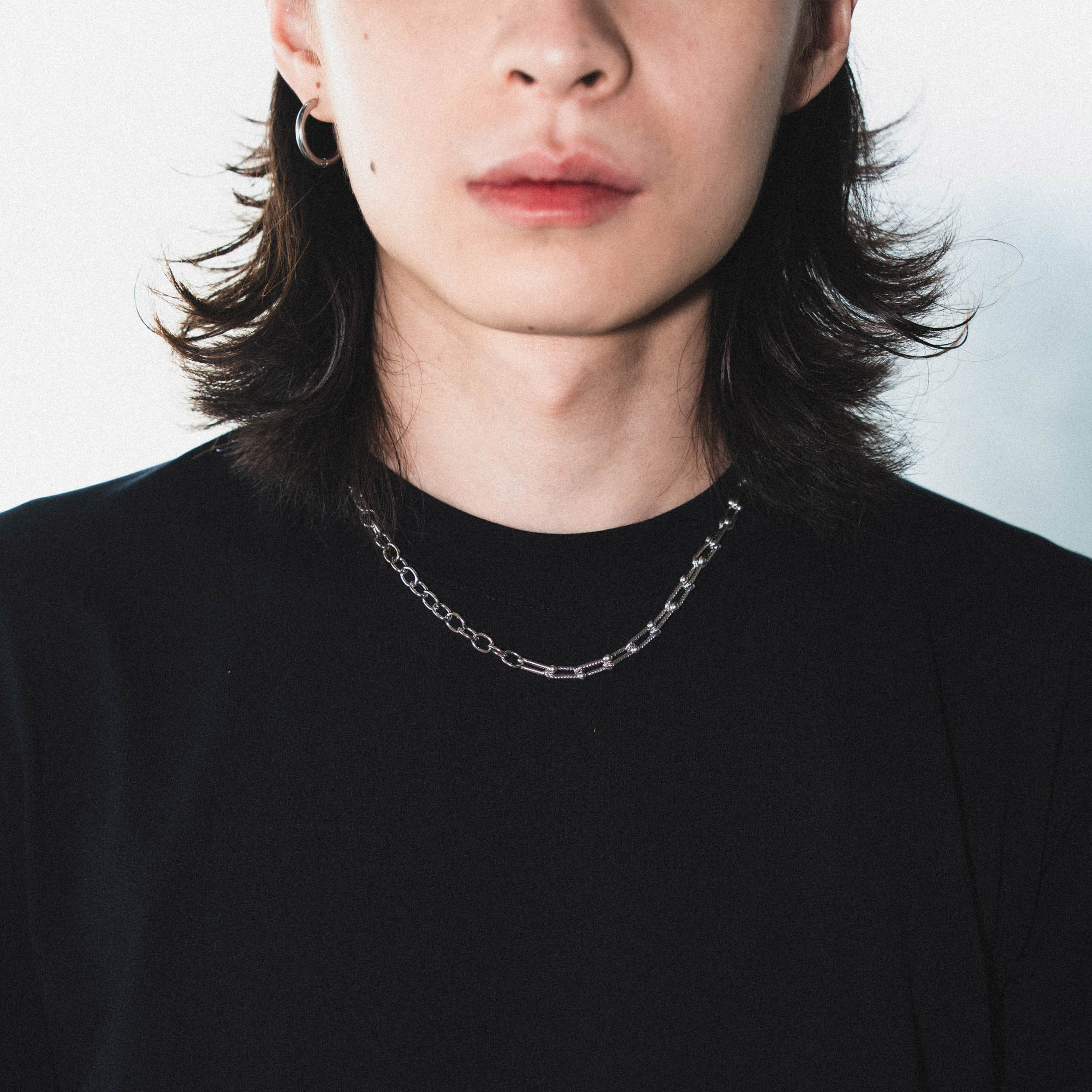 【BLUZ MADE 】| BM12 金屬細紋竹節環狀項鍊