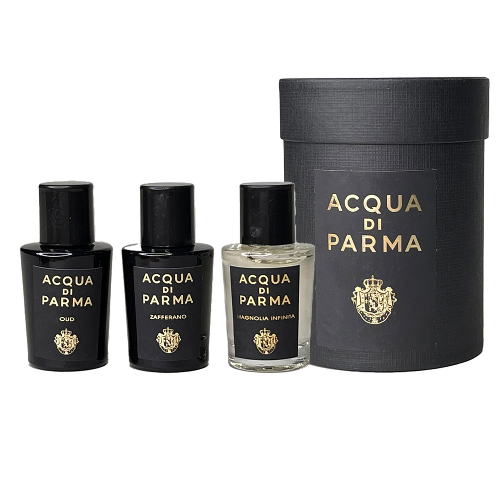 ACQUA DI PARMA 帕爾瑪之水 格調迷你香氛禮盒 (5mlX3)-無限木蘭/藏紅花/烏木沉香