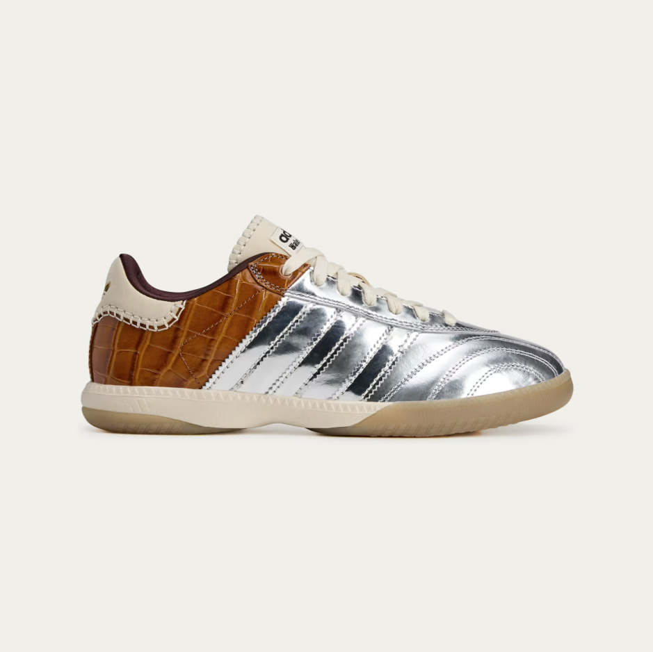 【 adidas x Wales Bonner MN SAMBA METALLIC 限定鞋款 - 銀x棕 】