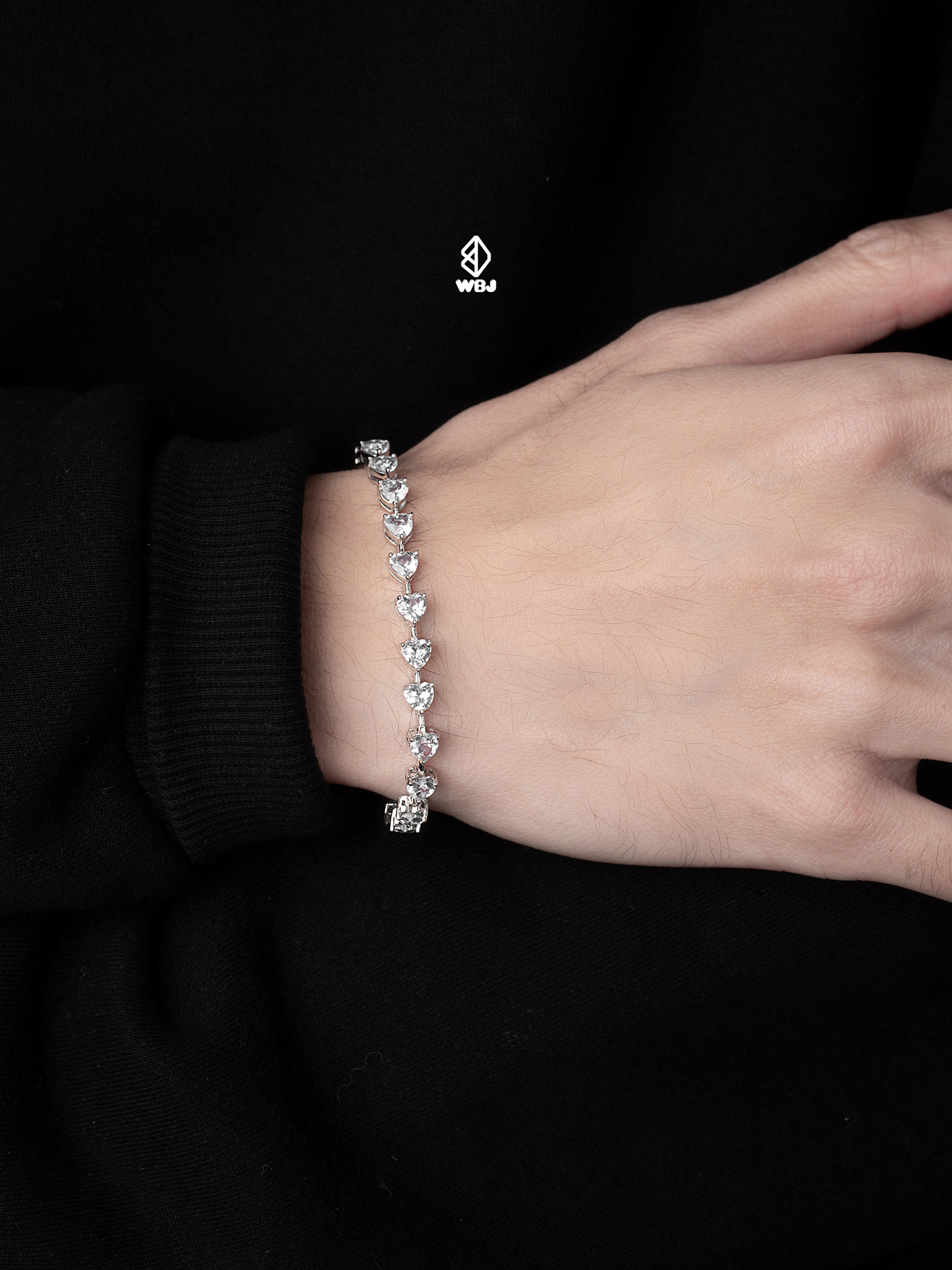 WBJ訂製珠寶 愛心網球手鍊