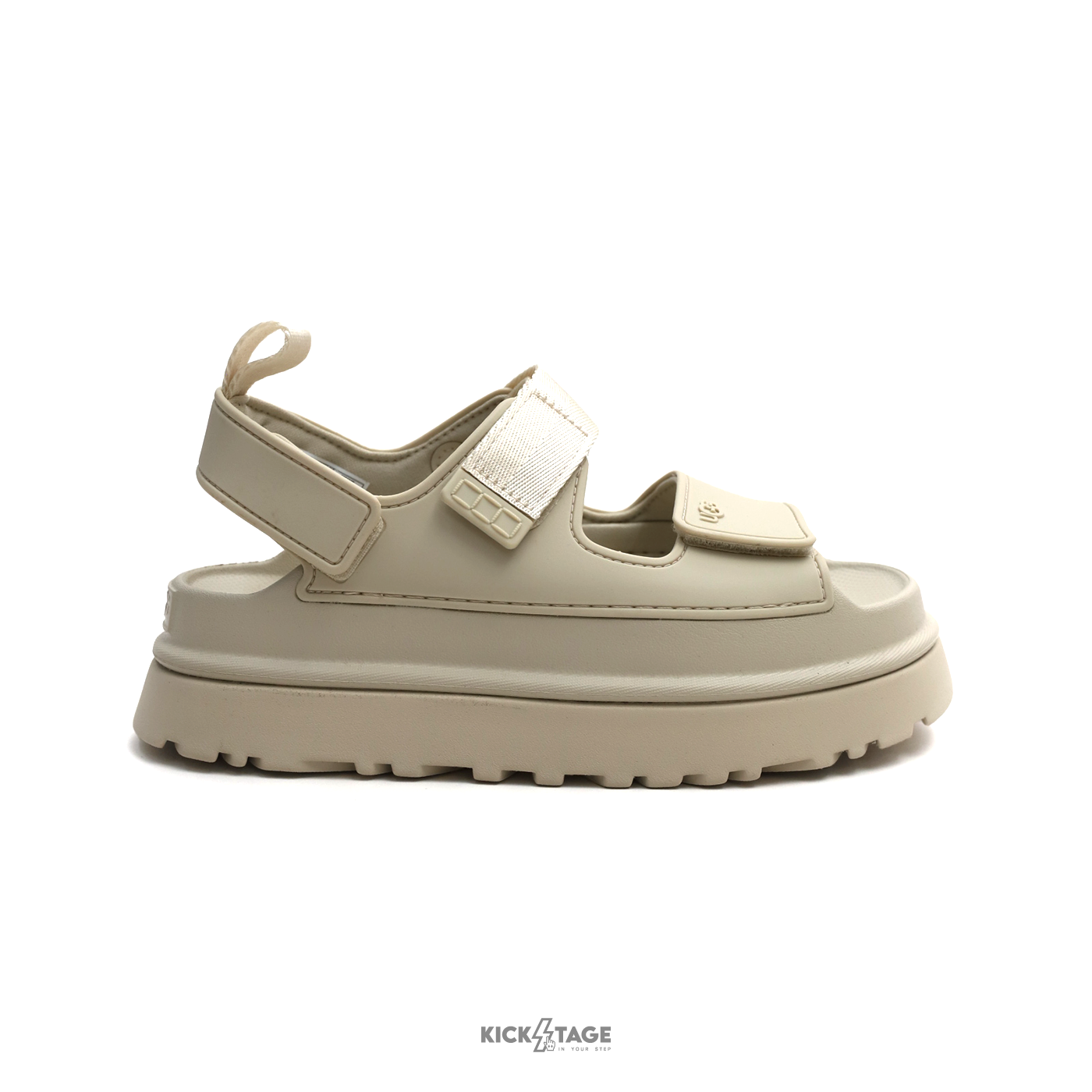 女鞋 UGG W GoldenGlow 海鹽白 米色  防水 增高厚底涼鞋 膠鞋 雨鞋【UG1152685SSAL】