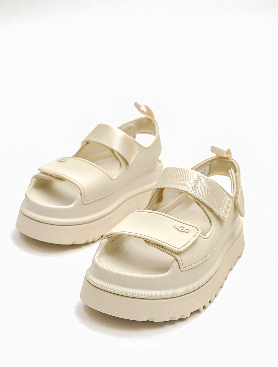 女鞋 UGG W GoldenGlow 海鹽白 米色  防水 增高厚底涼鞋 膠鞋 雨鞋【UG1152685SSAL】