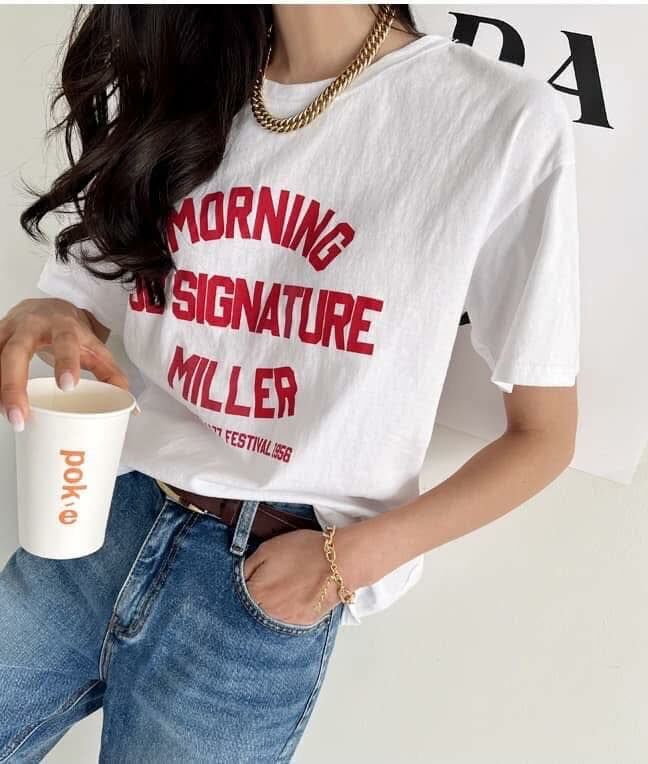 【休閒百搭的美式字母造型tee】（現貨）