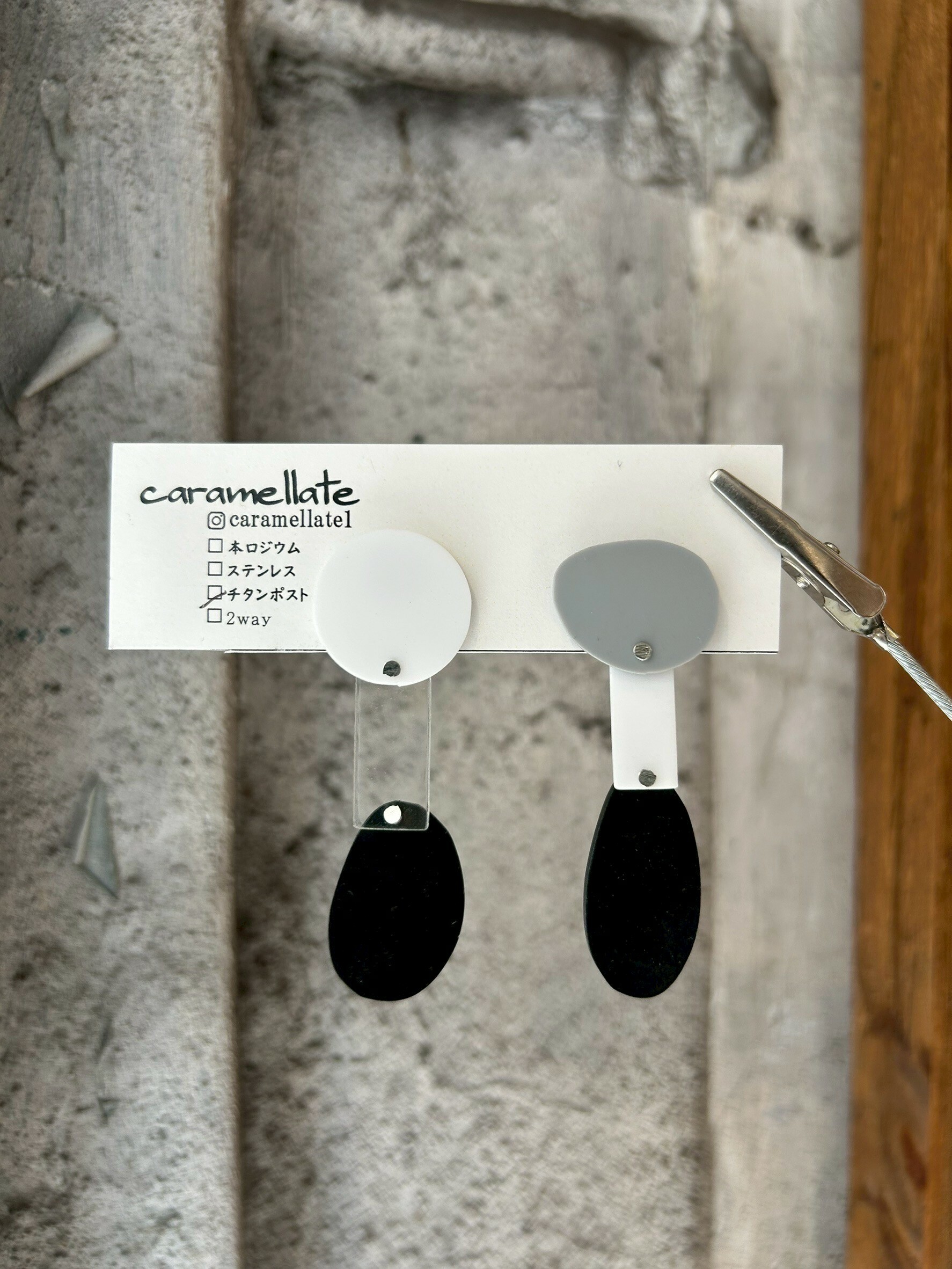 [caramellate] 壓克力耳環 | 耳針 | NO.76