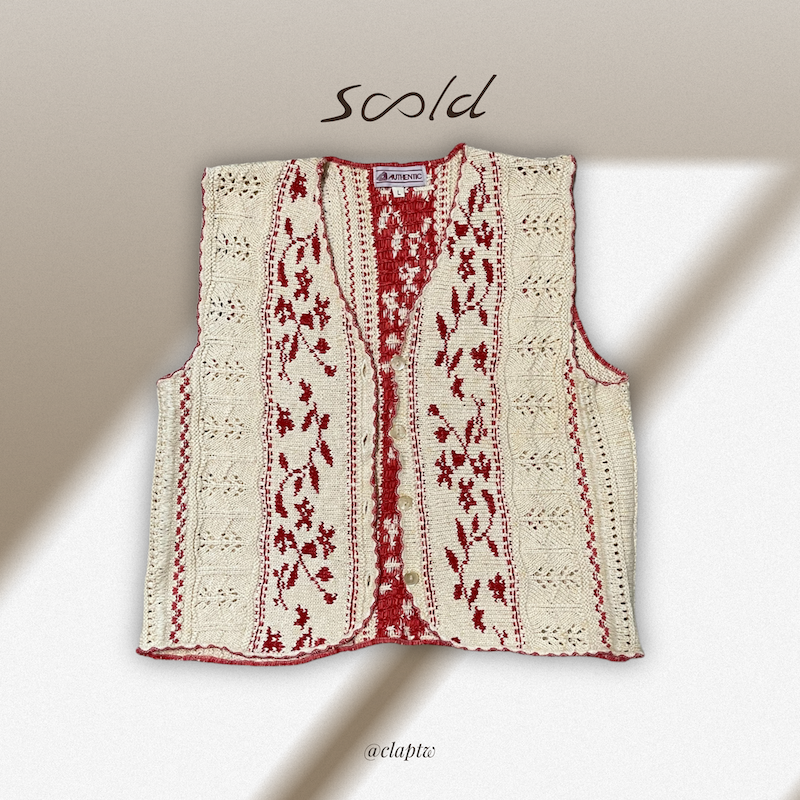 AUTHENTIC 復古編織背心｜義大利製 全新品
