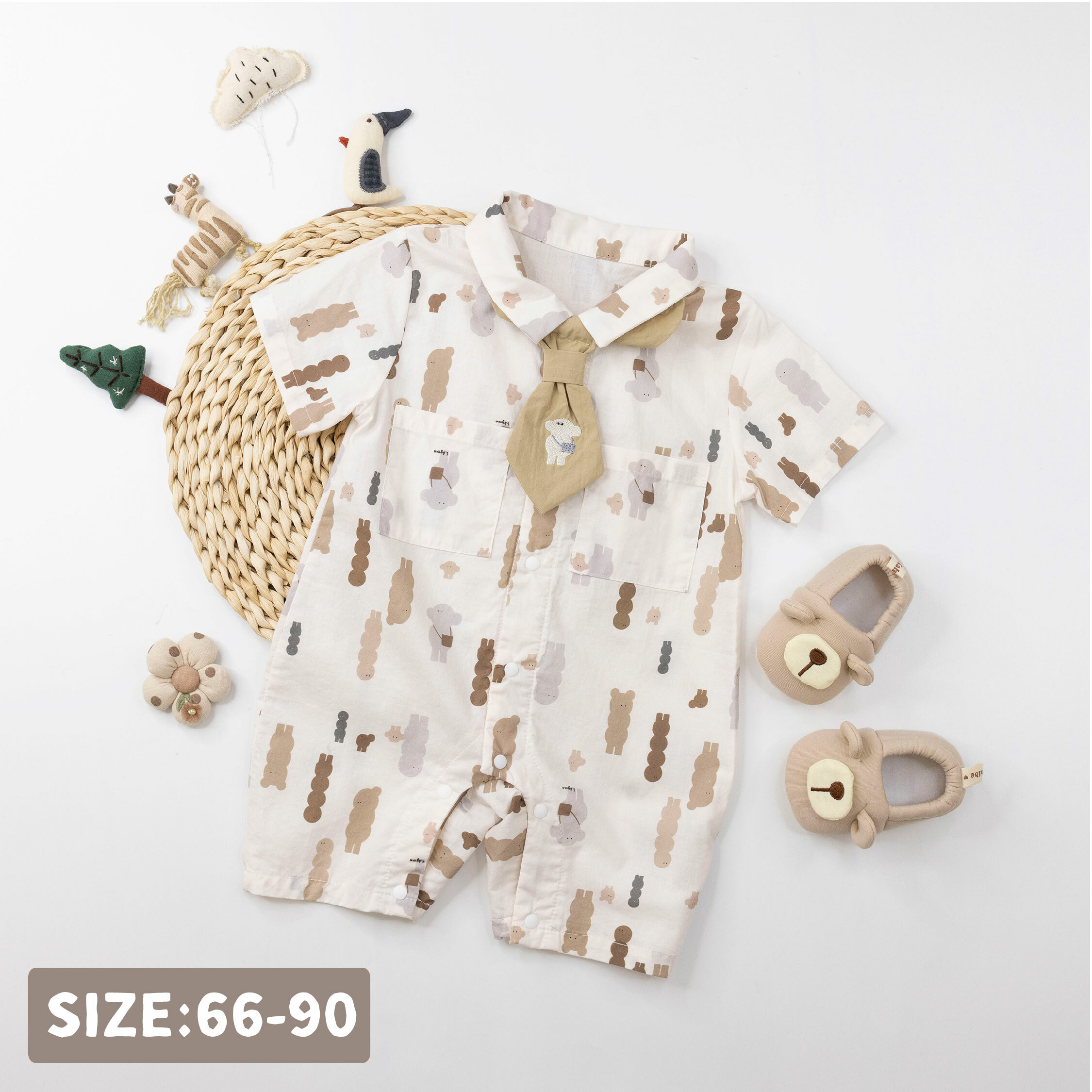 【JG0483】動物葫蘆串舒適質感連身衣