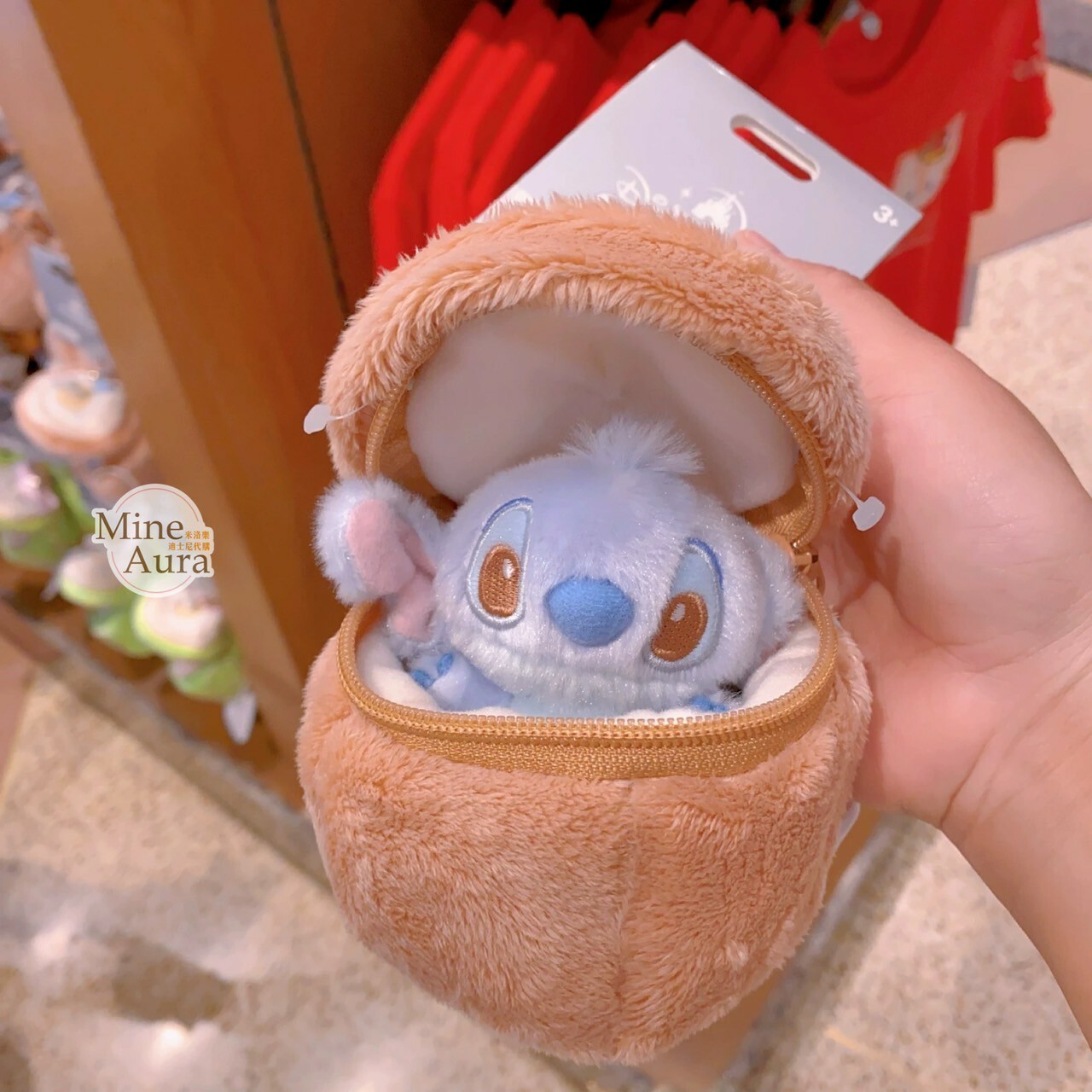 繽紛果蔬系列 史迪奇 Stitch 安琪拉 Angel 絨毛 鑰匙圈 吊飾 星際寶貝 Lilo & Stitch -上海迪士尼樂園