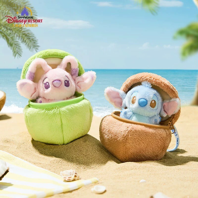 繽紛果蔬系列 史迪奇 Stitch 安琪拉 Angel 絨毛 鑰匙圈 吊飾 星際寶貝 Lilo & Stitch -上海迪士尼樂園