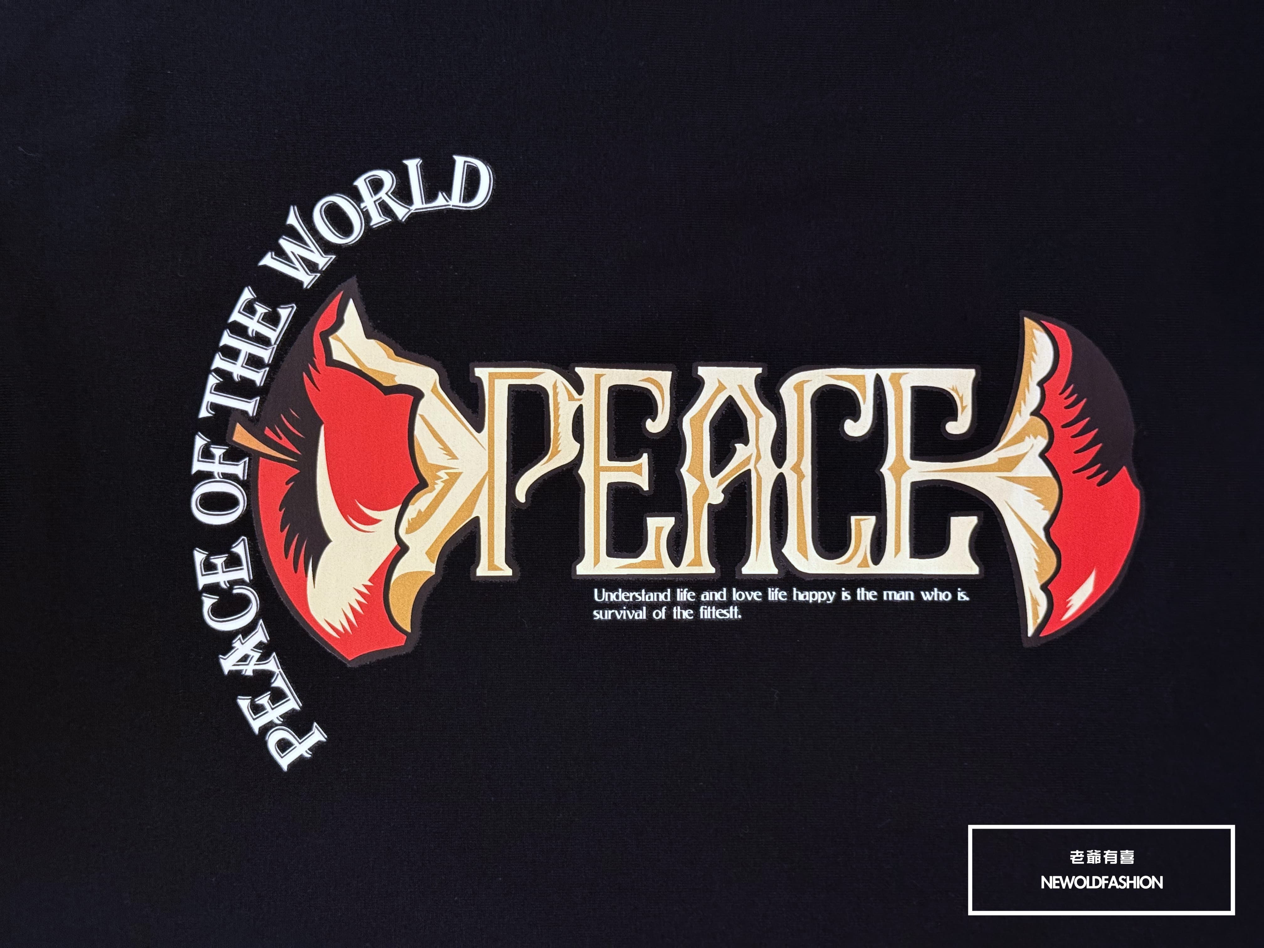 『新品上市』重磅Peace蘋果短T(NOF25038166)-黑