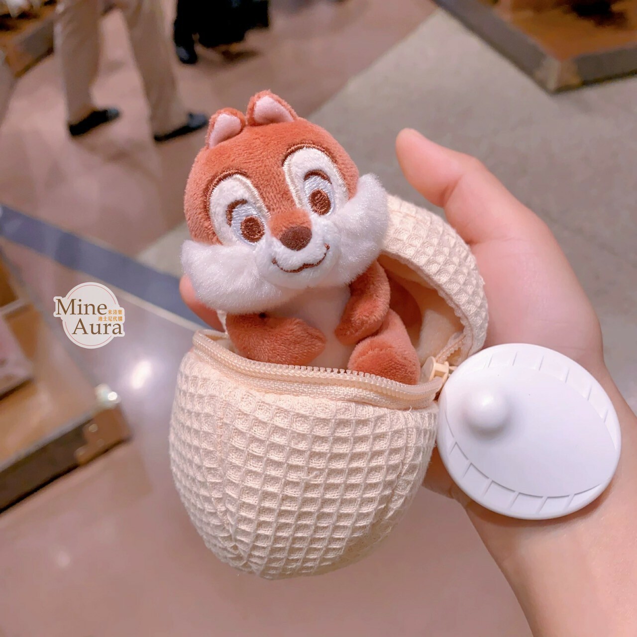 繽紛果蔬系列 奇奇蒂蒂 Chip 'n Dale 絨毛 鑰匙圈 吊飾 -上海迪士尼樂園